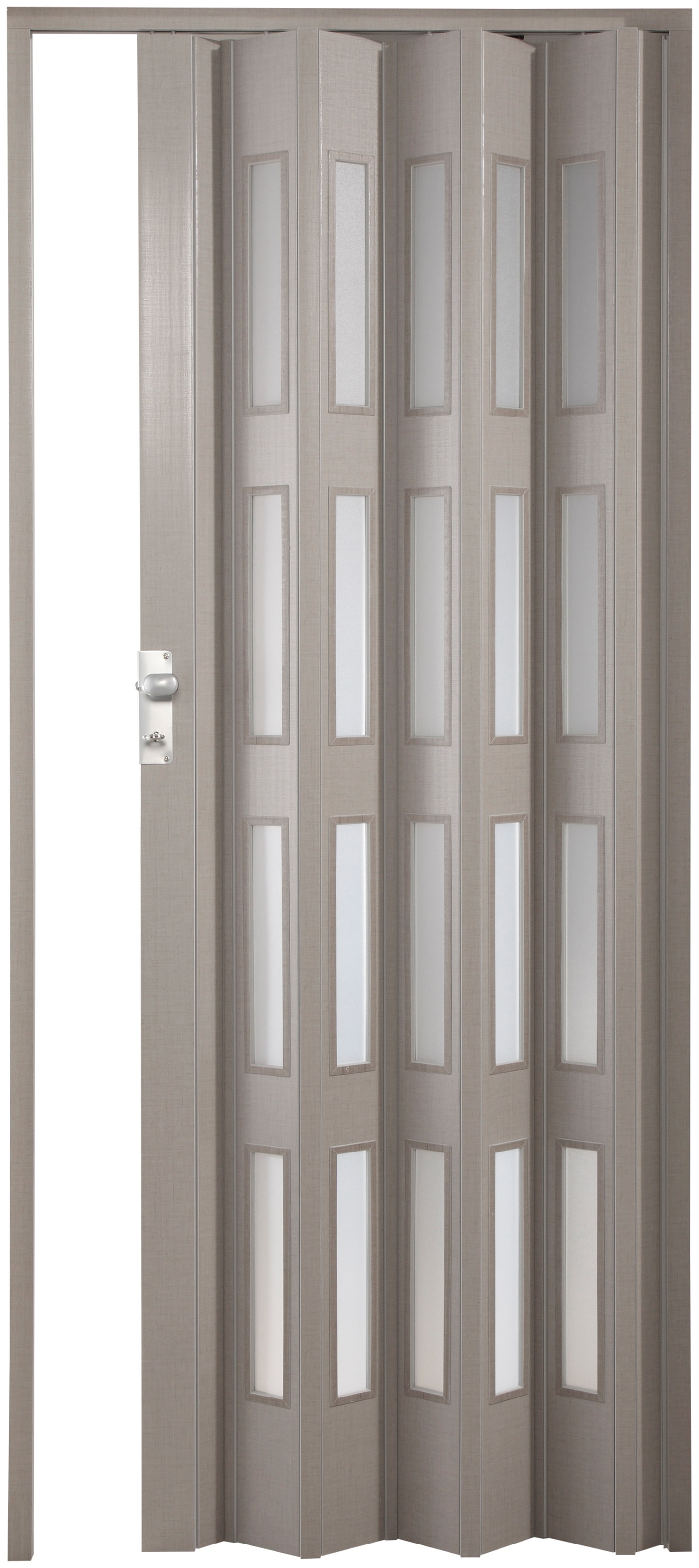 Image of Forte Falttür »Elvira«, grau gewebt, mit 4 satinierten Fenstern bei Ackermann Versand Schweiz