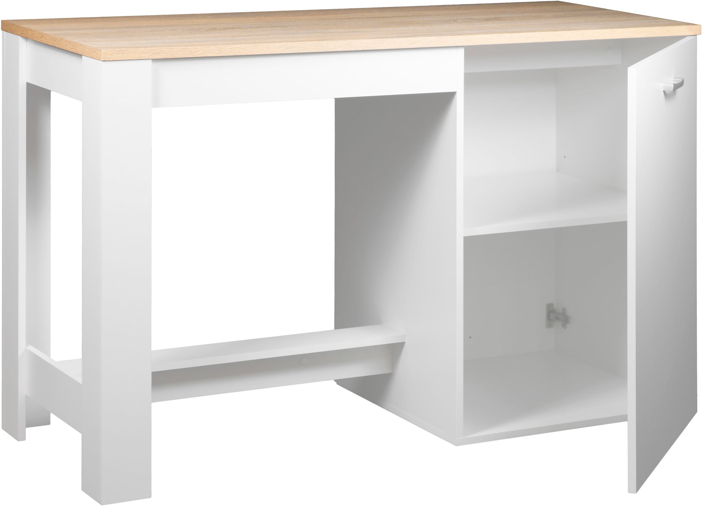 BASIC by Balculina Ilot de cuisine »Andy Kücheninsel« Largeur 138 cm, espace de rangement et coin repas