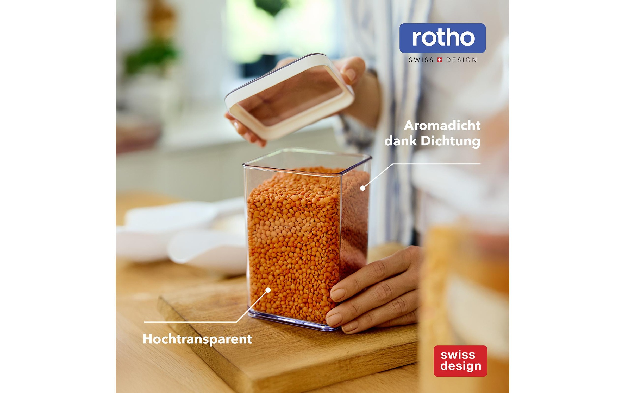 ROTHO Vorratsdose »Rotho Set Premium Dosen 12 tlg. Loft 12 l, Transparent«