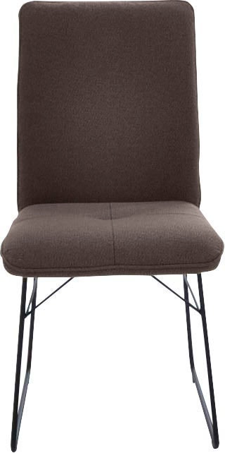 K+W Komfort & Wohnen Chaise à patins () 1 cuisarmature en métal noir, poignée au dos, matelassage sur l'assise