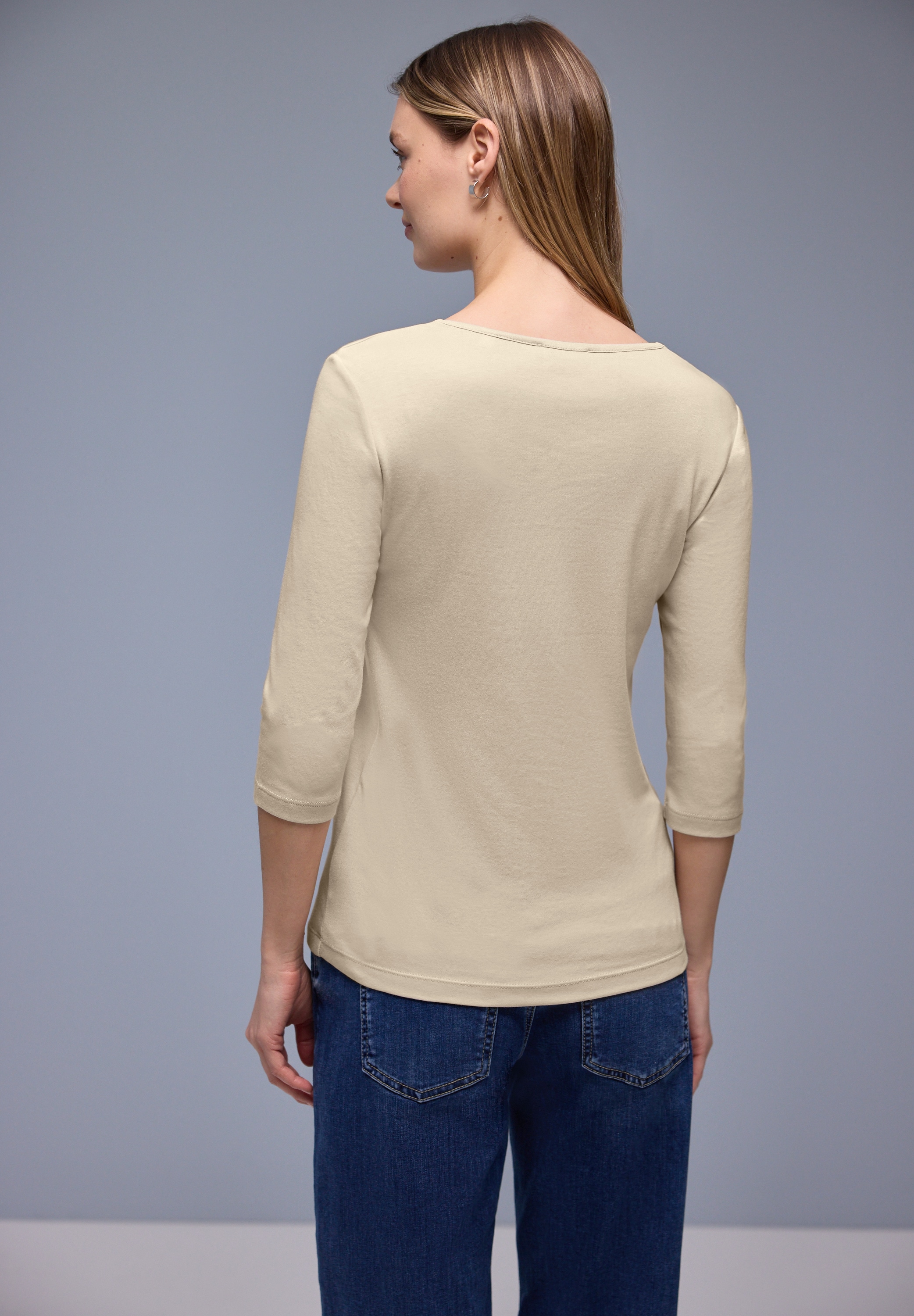 STREET ONE T-shirt à manches 3/4 »Style ADA« mit Herzausschnitt