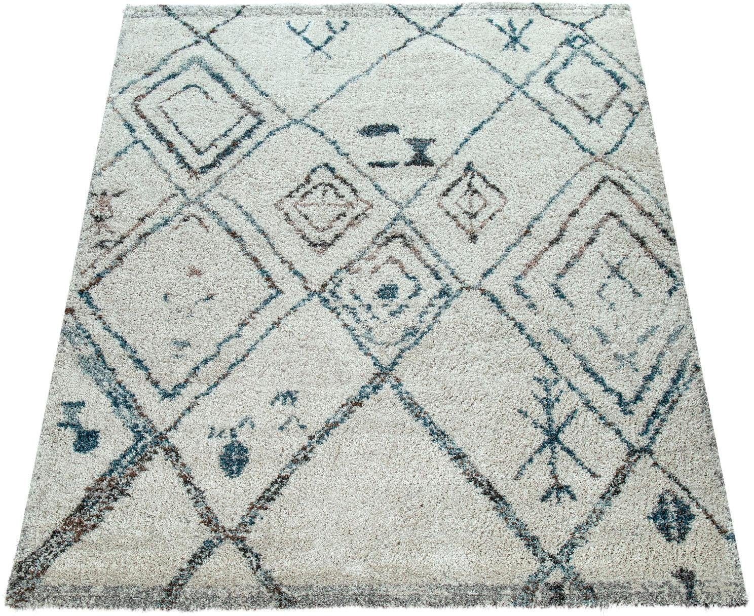 Image of Paco Home Teppich »Fuego 881«, rechteckig, 25 mm Höhe, mit Rauten Muster, ideal im Wohnzimmer & Schlafzimmer bei Ackermann Versand Schweiz