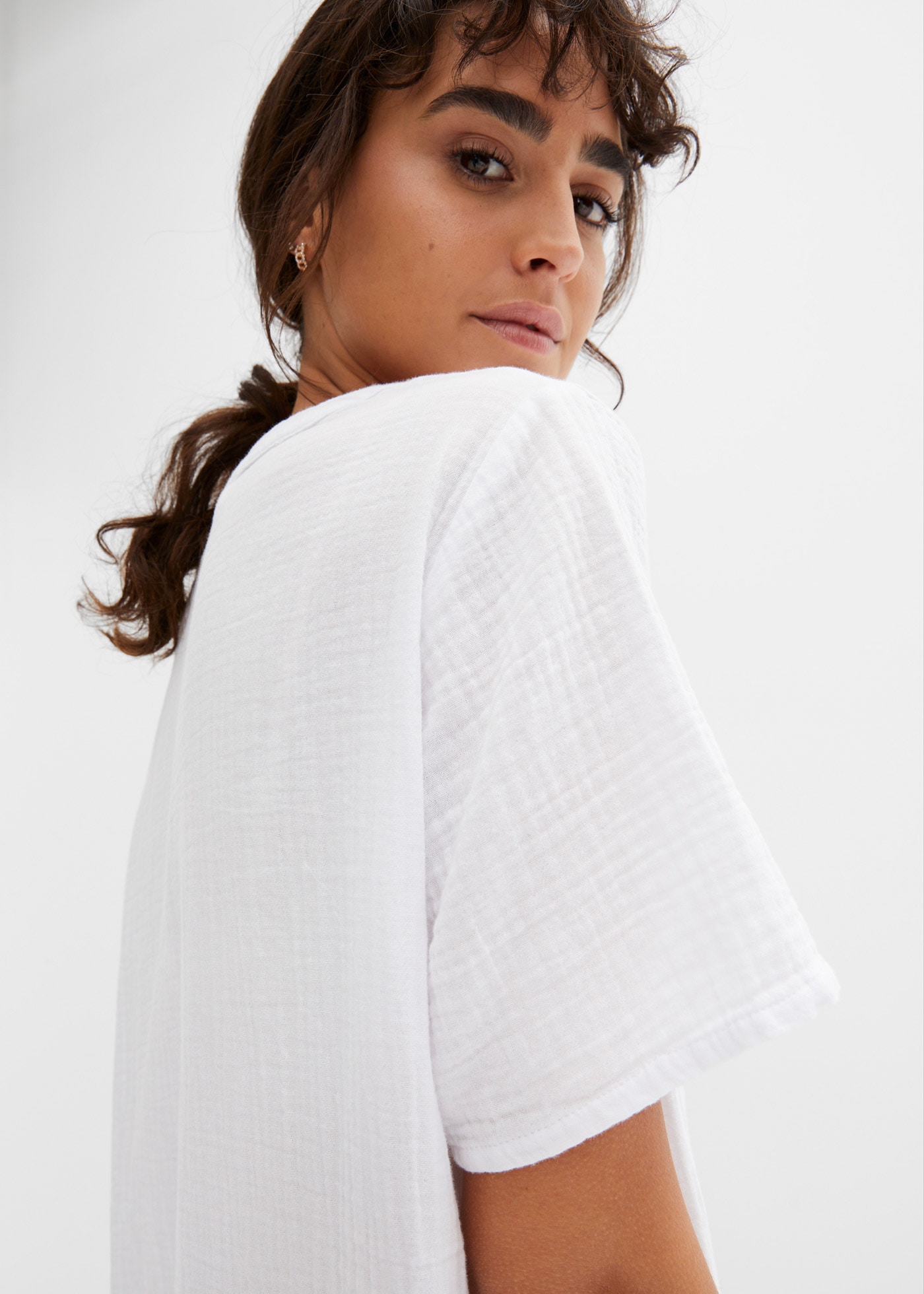 bonprix Longtunika für entspannten Look, Regular Fit, Kurzarm-Design