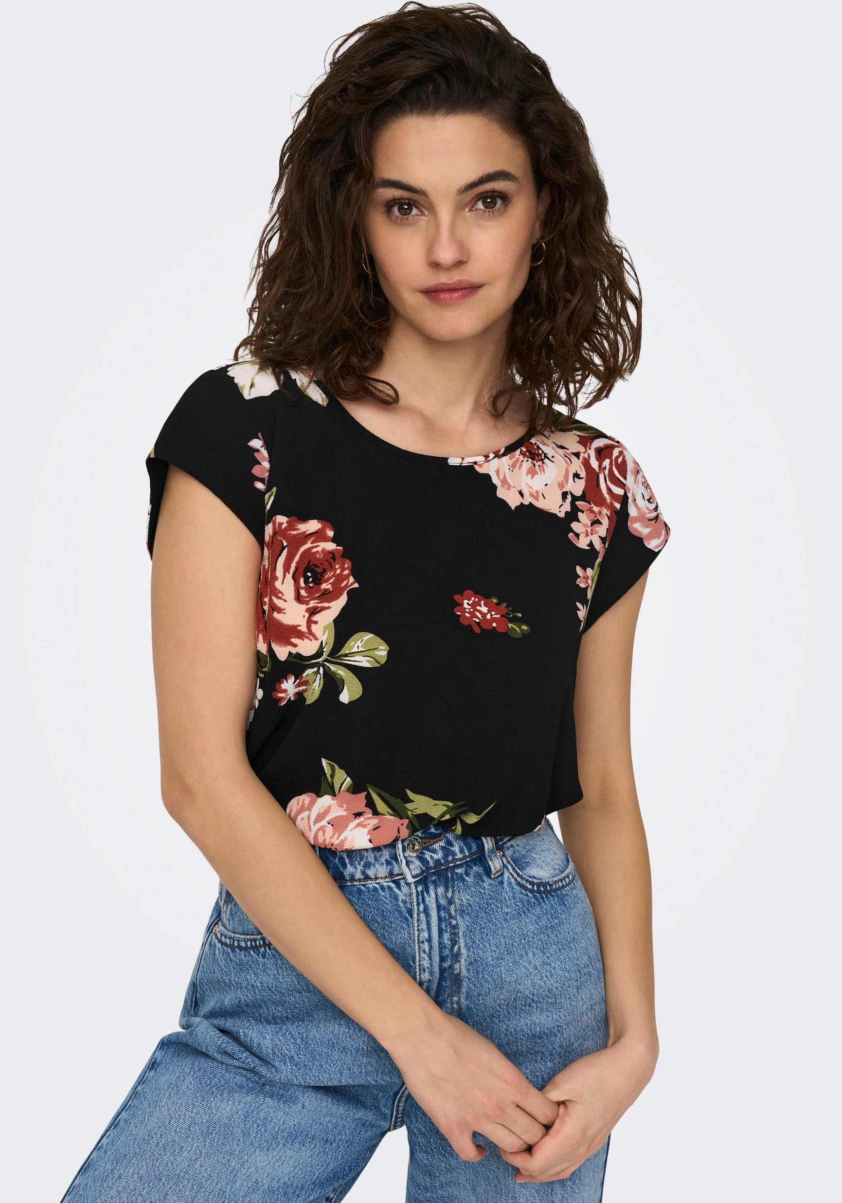 ONLY Shirtbluse »ONLVIC S/S AOP TOP NOOS PTM«, mit Print - NEUE KOLLEKTION kaufen