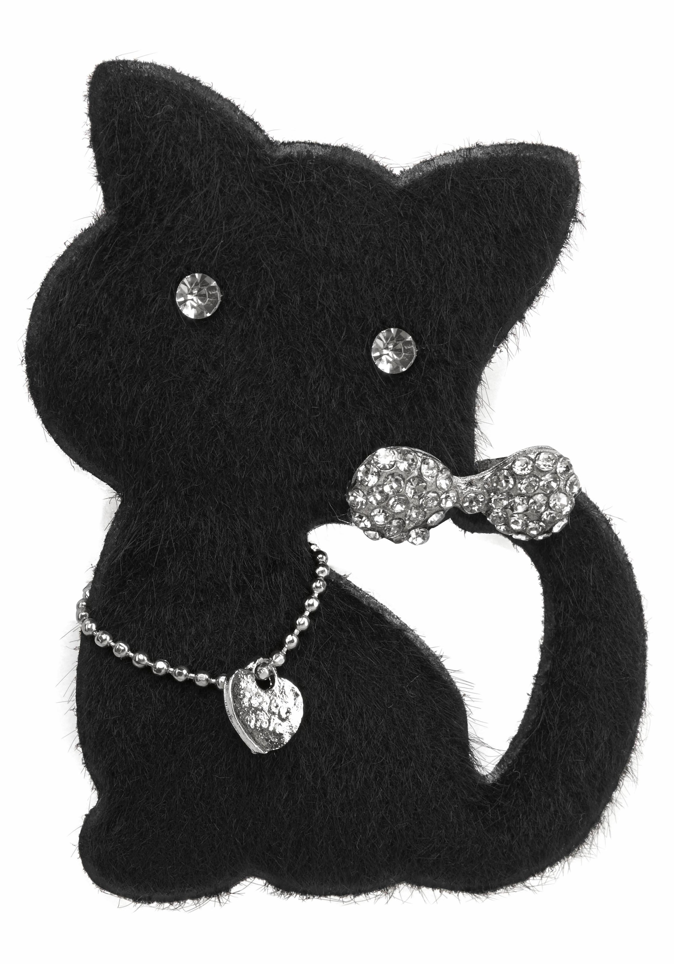 Brosche »Katze mit Anstecknadel«