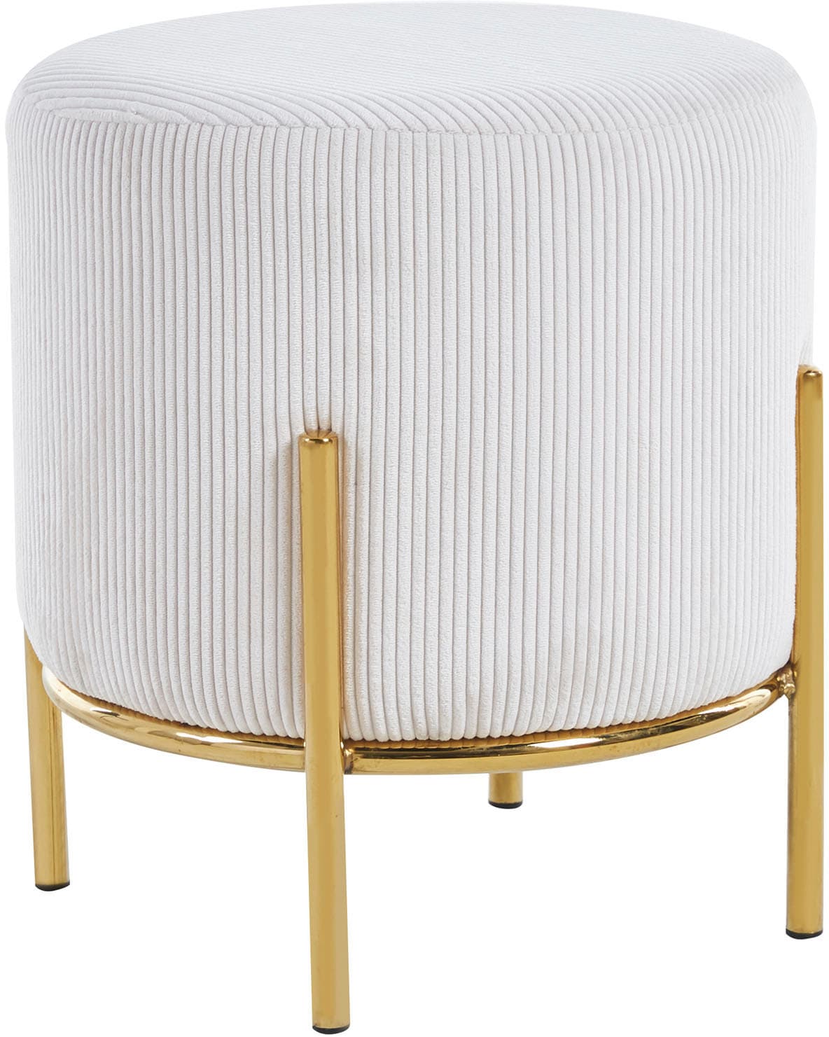 SalesFever Polsterhocker »Komfortabler Polsterhocker« mit Design-Gestell aus goldfarbenem Metall