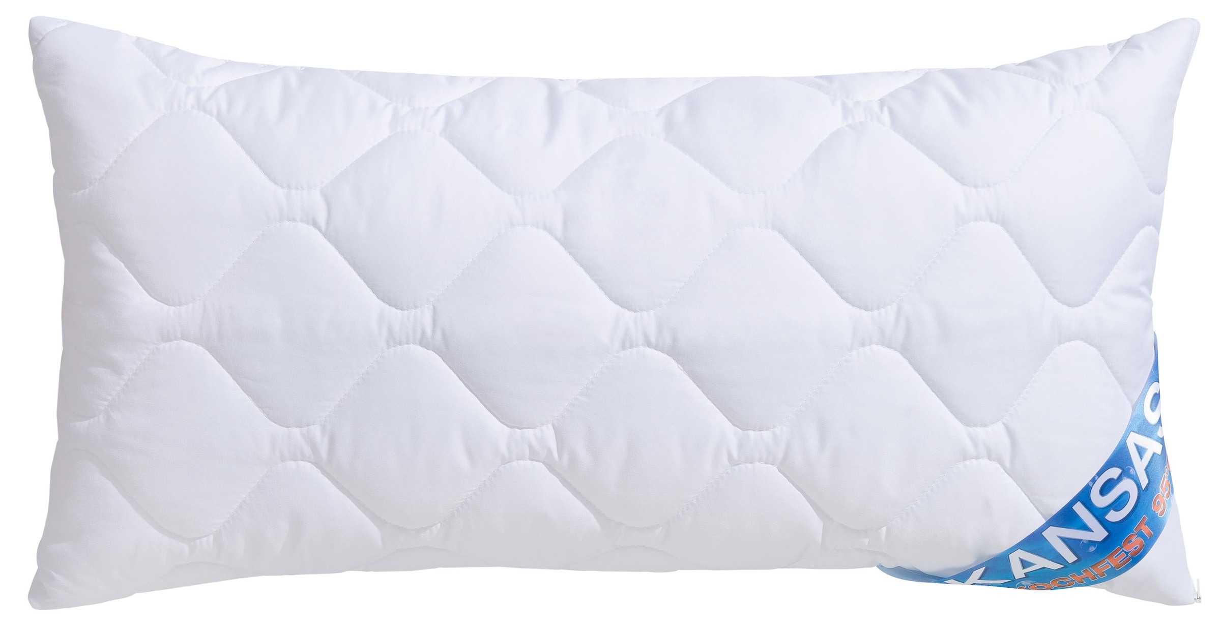 fan Microfaserkissen »Kansas, mit Baumwollbezug und Reissverschluss«, Füllung: 100% Microfaser, Bezug: 100% Baumwolle, (1 St.), in 40x80 oder 80x80 cm, Kopfkissen aus Microfaser, Made in Germany