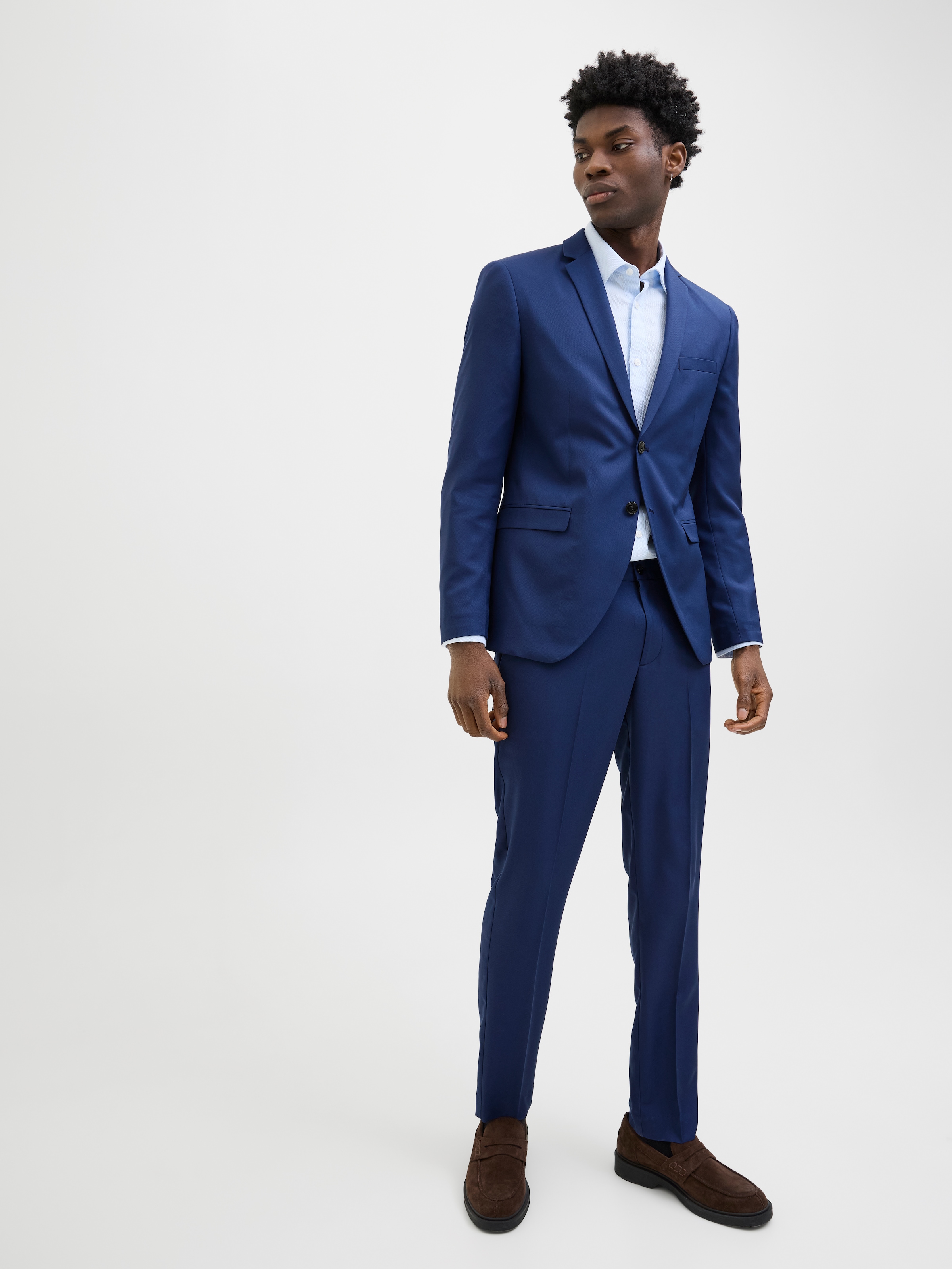 Jack & Jones Anzug »JPRCOSTA SUIT« Set, 2 tlg. sehr schmal aus Polyester, sehr schmale Passform, mit Reverskragen, Langarm-Sakko

