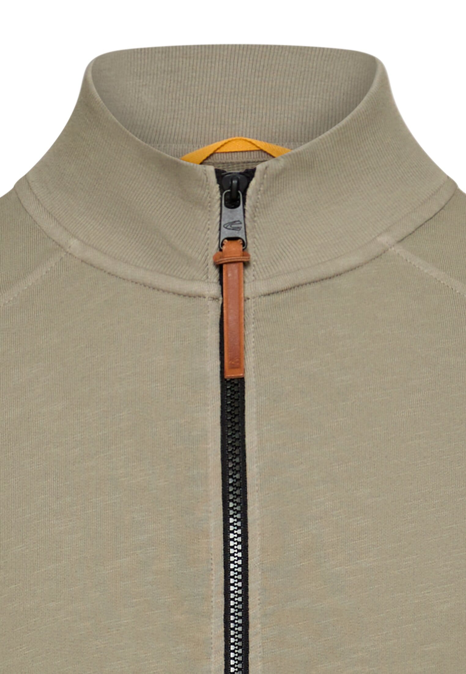 camel active Sweatjacke mit Stehkragen und Reissverschluss