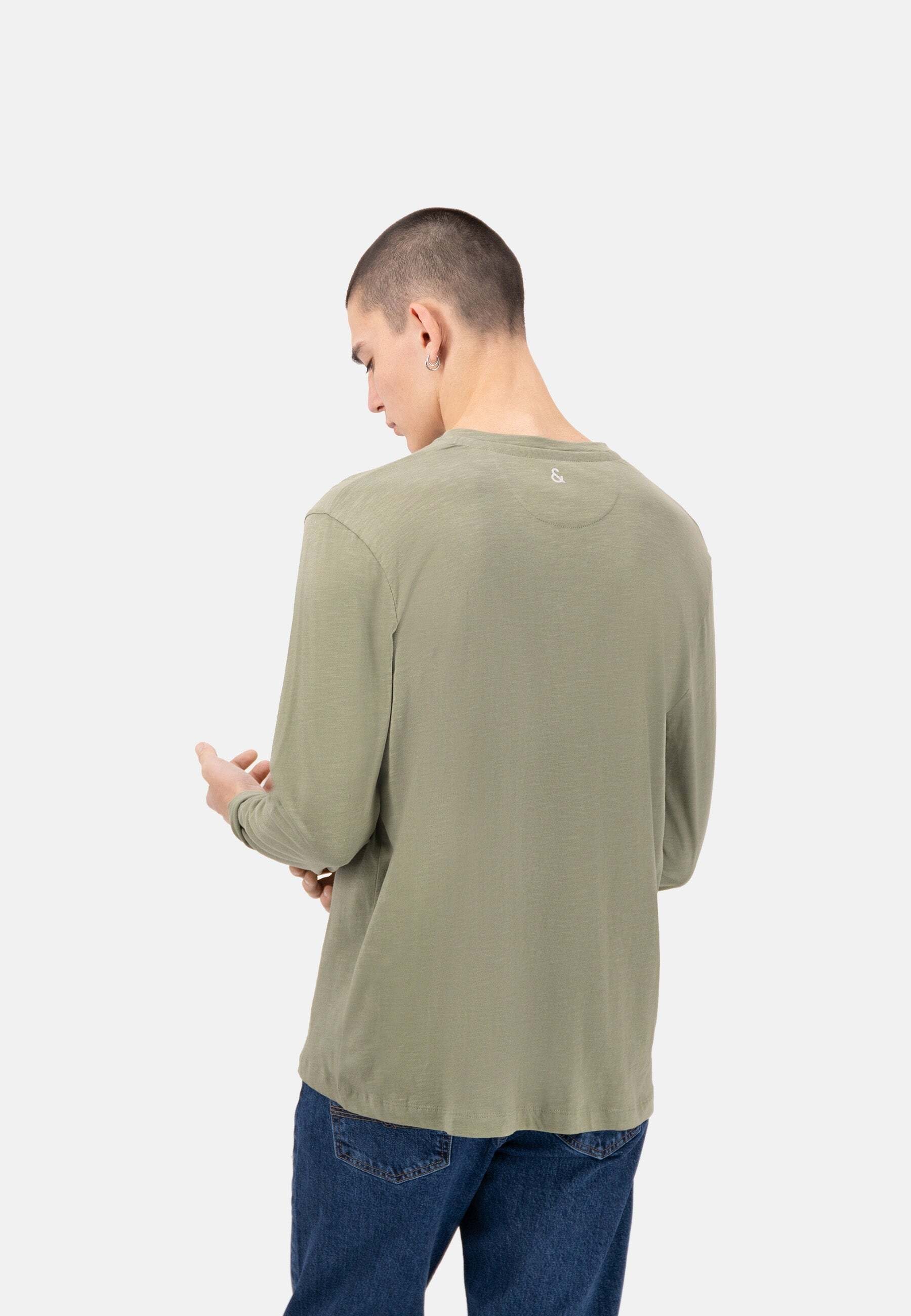 colours & sons Langarmshirt »colours & sons Langarmshirts Henley - Slub«