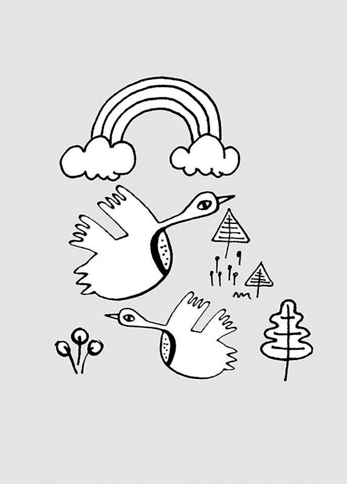 Komar Poster »Scribble Birdy«, Tiere, (Packung, 1 St., Anzahl Teile 1),  Kinderzimmer, Schlafzimmer, Wohnzimmer versandkostenfrei auf