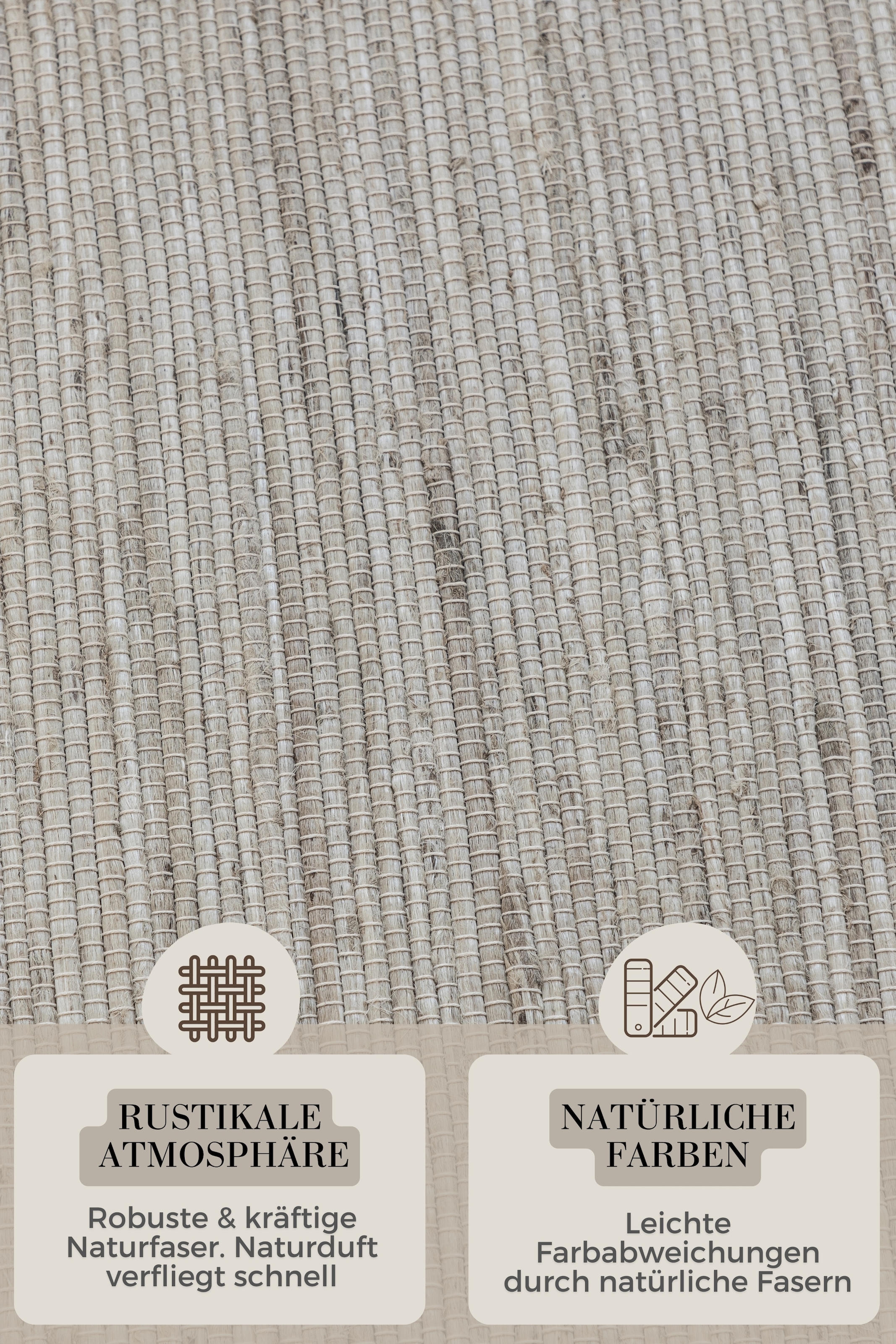 HANSE Home Teppich »Dhaka Juteteppich« rechteckig 5 mm Höhe Läufer, handgewebt, Jute, Wolle, Natur, Wohnzimmer, Flur, Klassisch