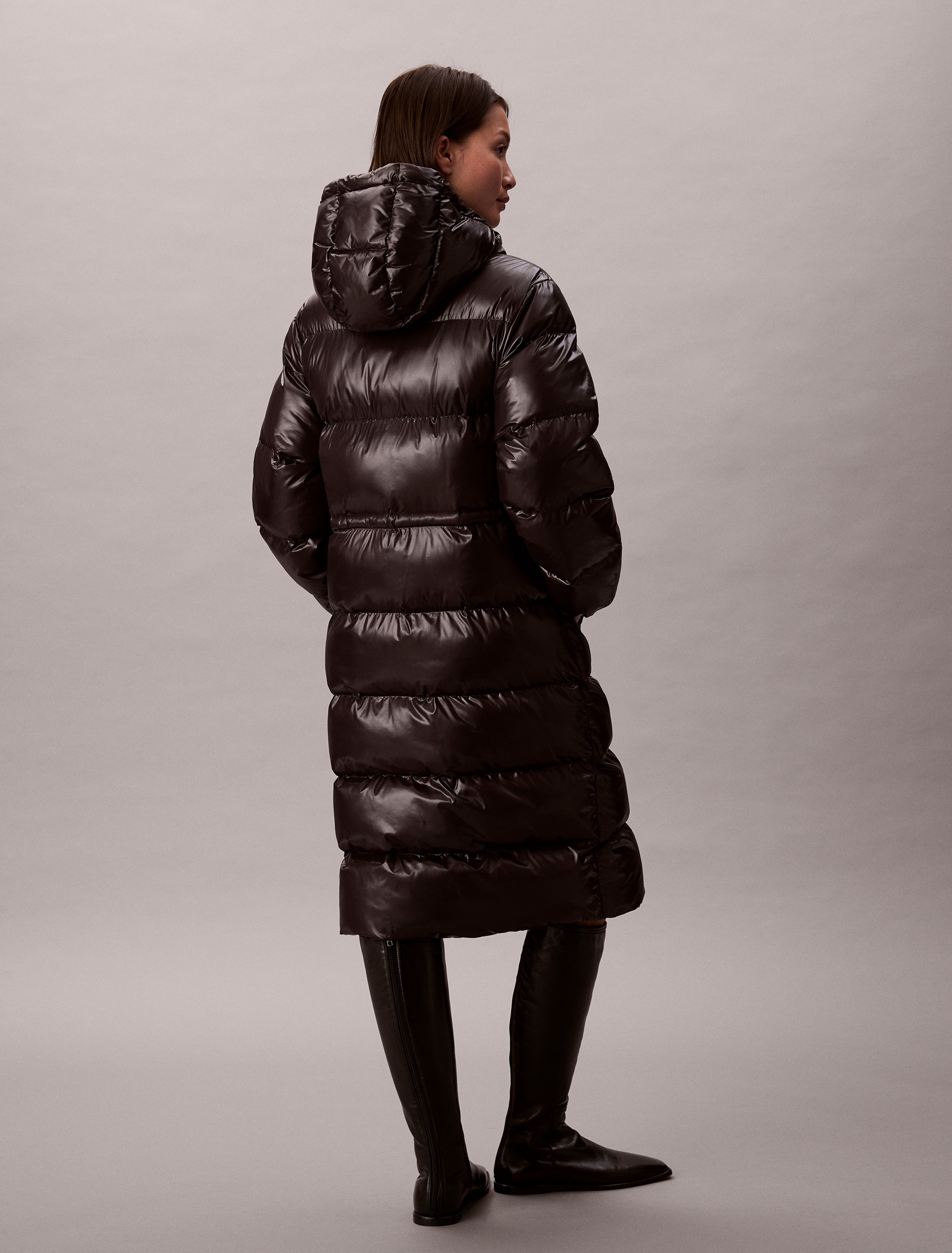 Calvin Klein Jeans Steppmantel »SHINE LONG PUFFER COAT« Mit Rundhalsausschnitt, regular fit