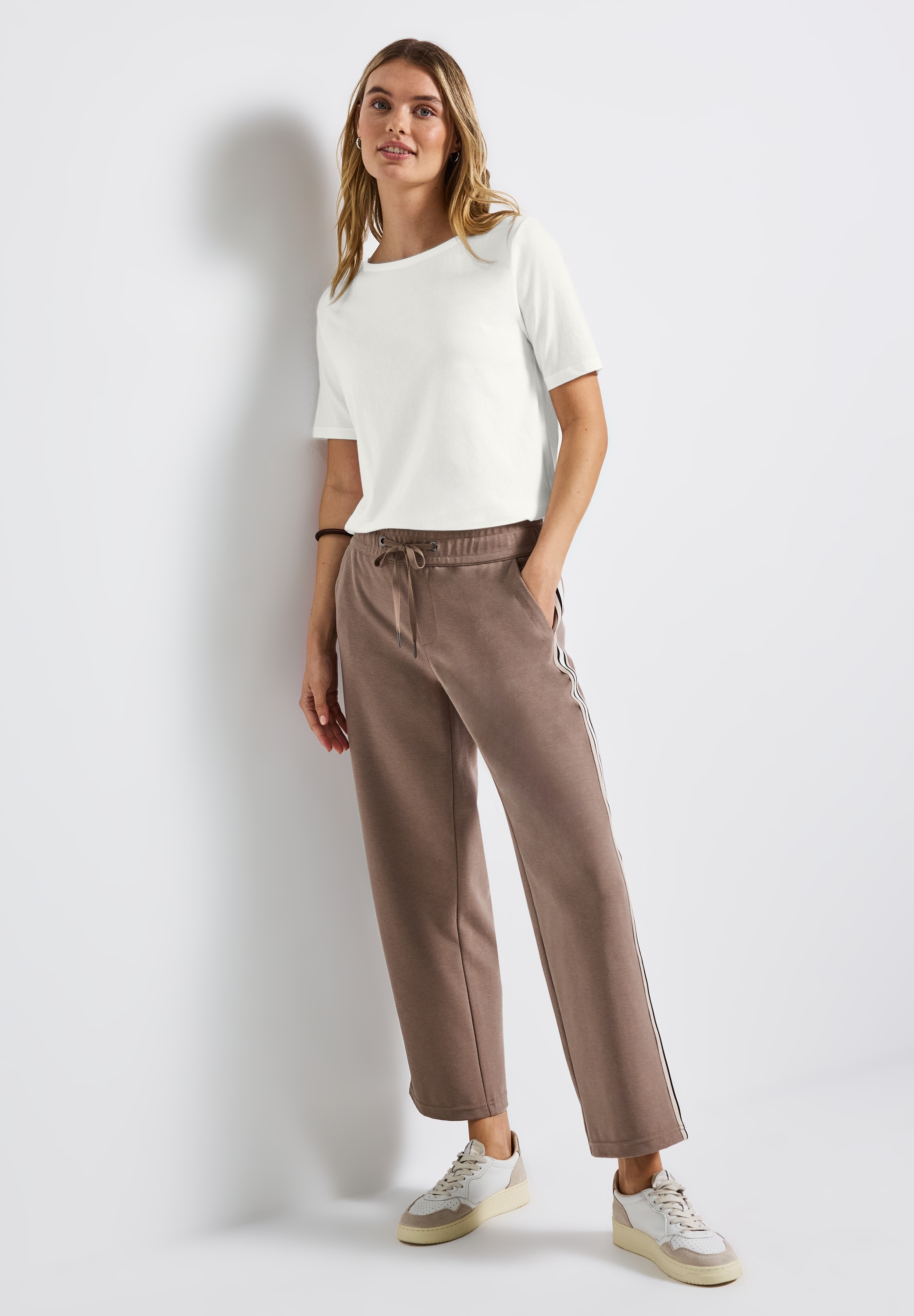 STREET ONE T-Shirt, U-Boot Ausschnitt, Basic