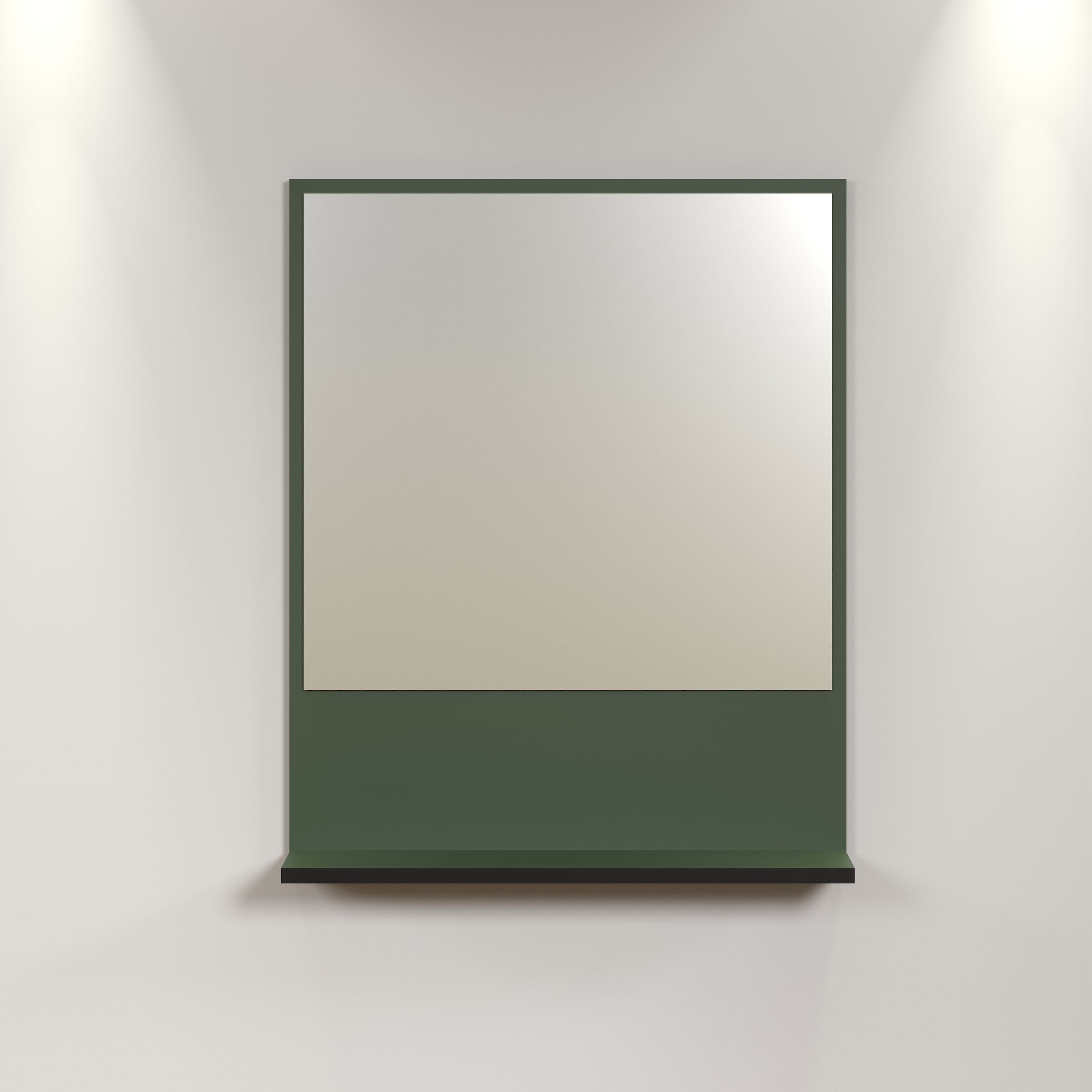 welltime Badspiegel »Amrum«, (1 St.), Eleganter Badezimmerspiegel mit Ablage - Masse (B/T/H) 60-80/14/74 cm