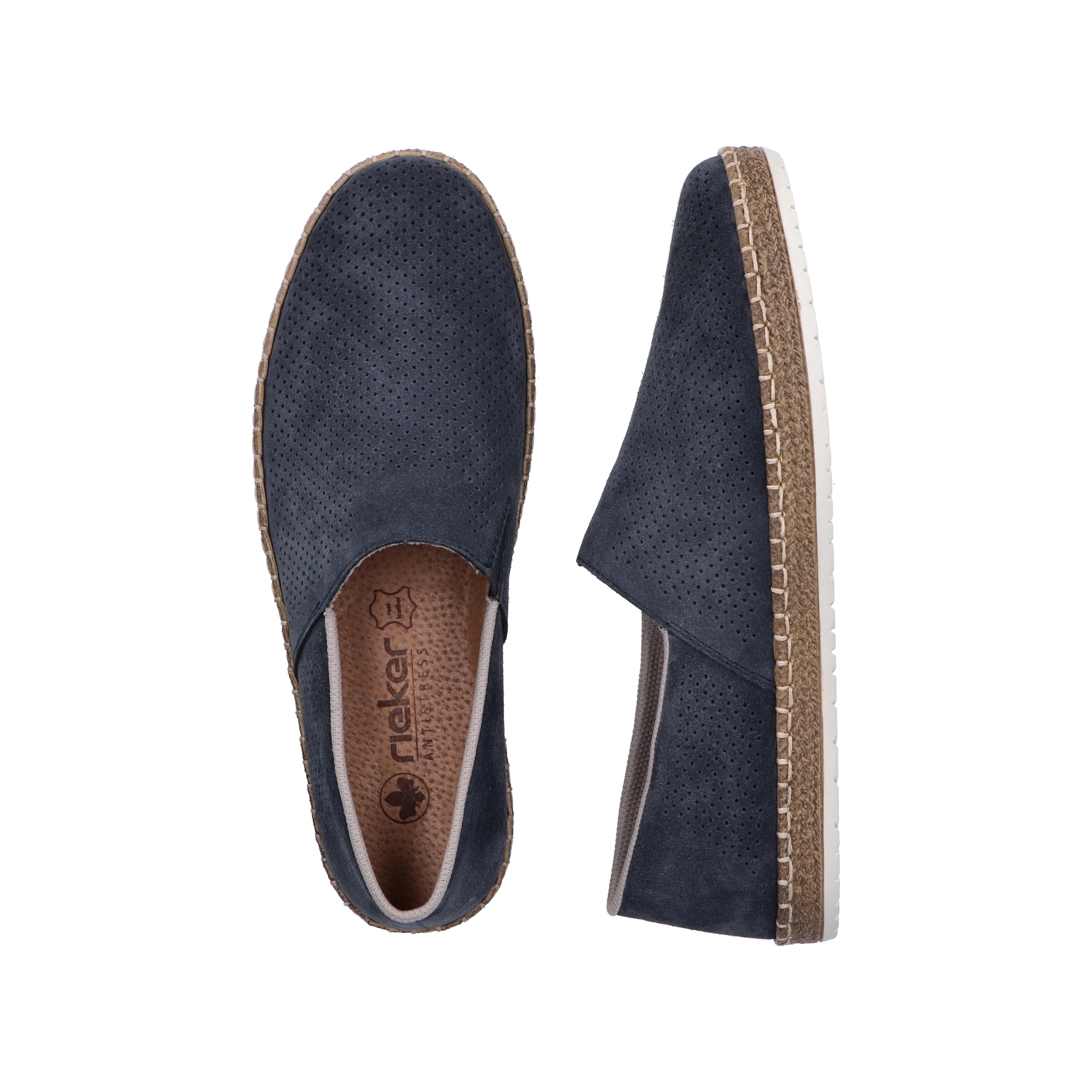 Rieker Slipper  , chaussure à enfiler, mocassin décontracté, mocassin avec perforations