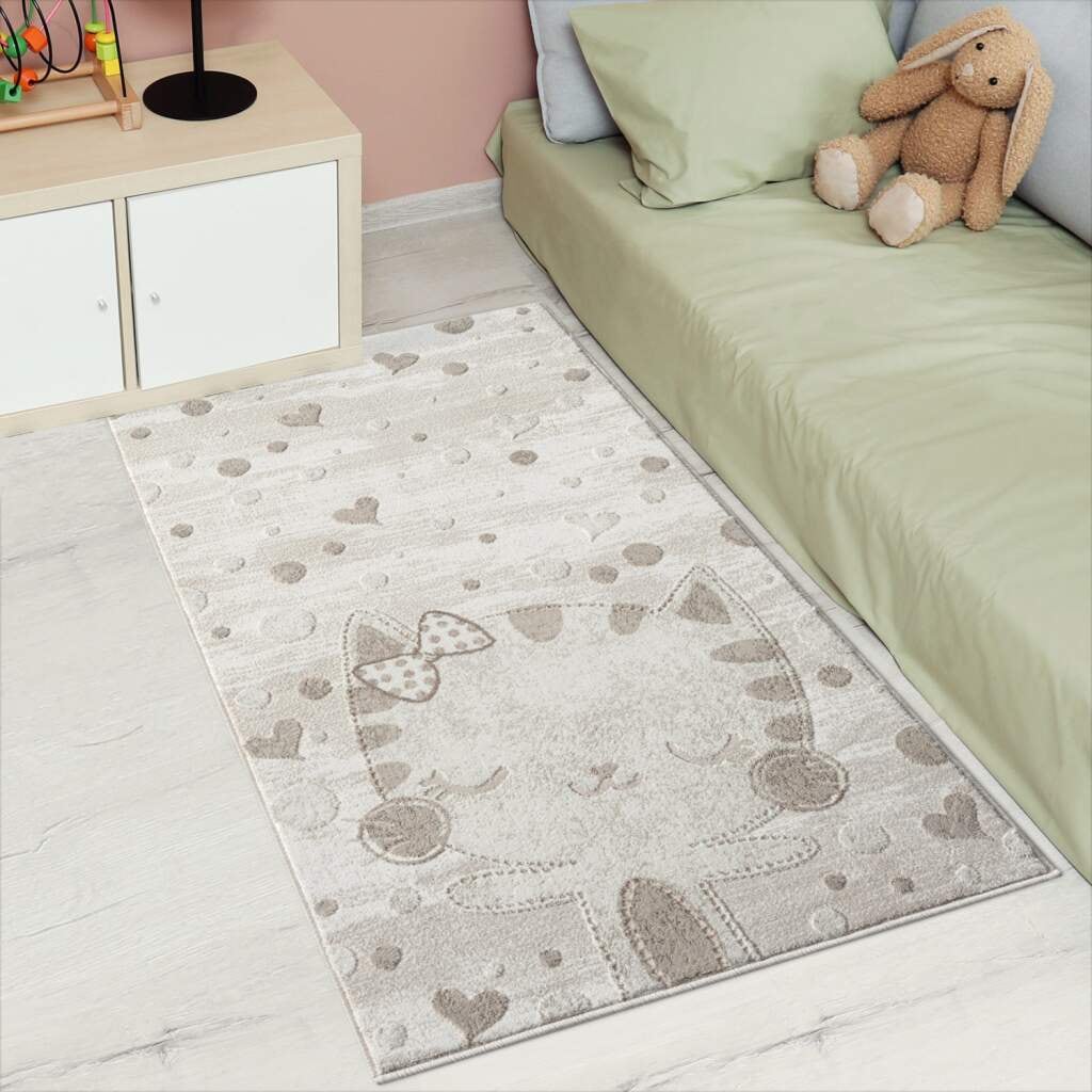 Carpet City Kinderteppich »MARA725«, rechteckig, Kinderzimmer Teppich Sterne Beige Spielzimmer
