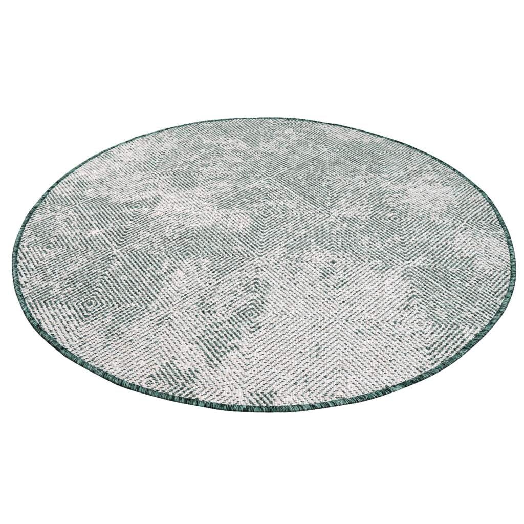 Carpet City Outdoorteppich »DUO RUG 5845« rund 5 mm Höhe Wendeteppich Wetterfest In- & Outdoor, Balkon, Terrasse, Wohnzimmer