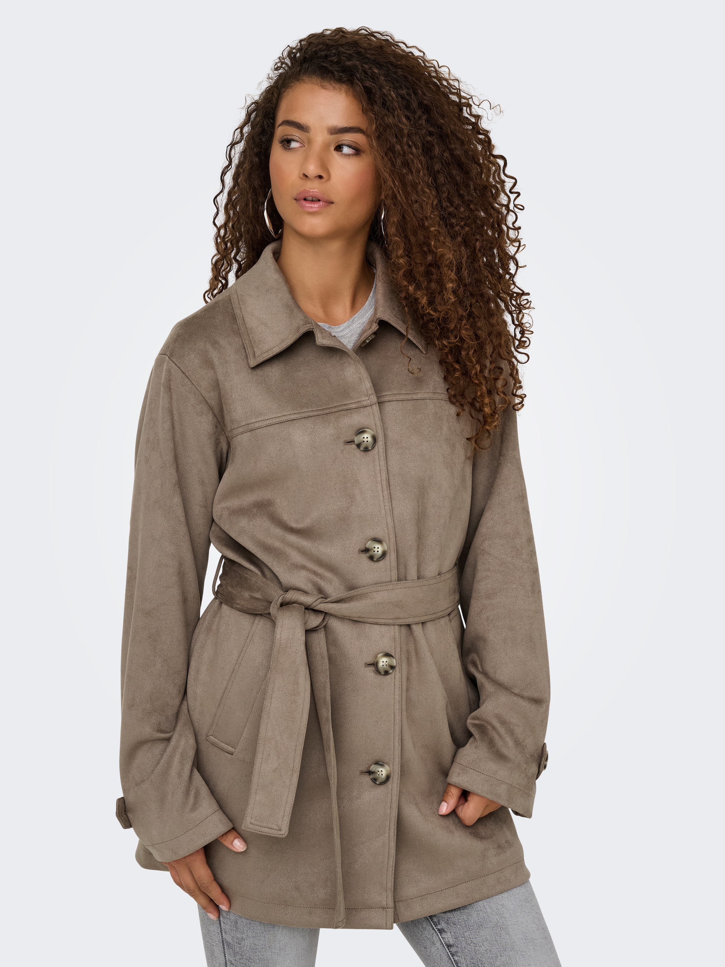 Image of ONLY Trenchcoat "ONLDIANE LIFE FAUX SUEDE COAT CC OTW"