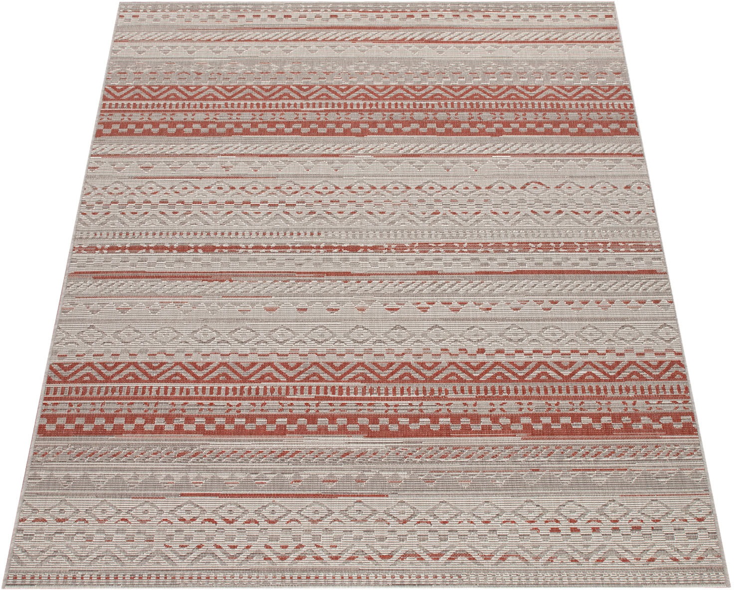 Image of Paco Home Teppich »Ostende 544«, rechteckig, 4 mm Höhe, Flachgewebe, gestreift, In- und Outdoor geeignet, Wohnzimmer bei Ackermann Versand Schweiz