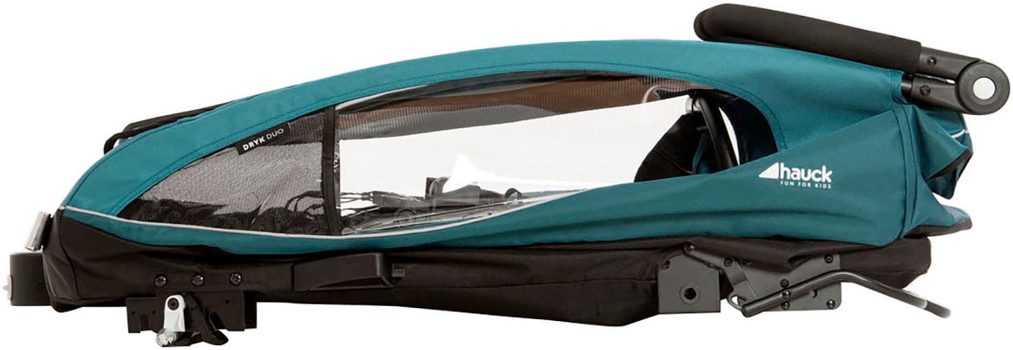 Hauck Fahrradkinderanhänger »Dryk Duo, Ocean Green« für 2 Kinder; inkl. Buggy-Rad