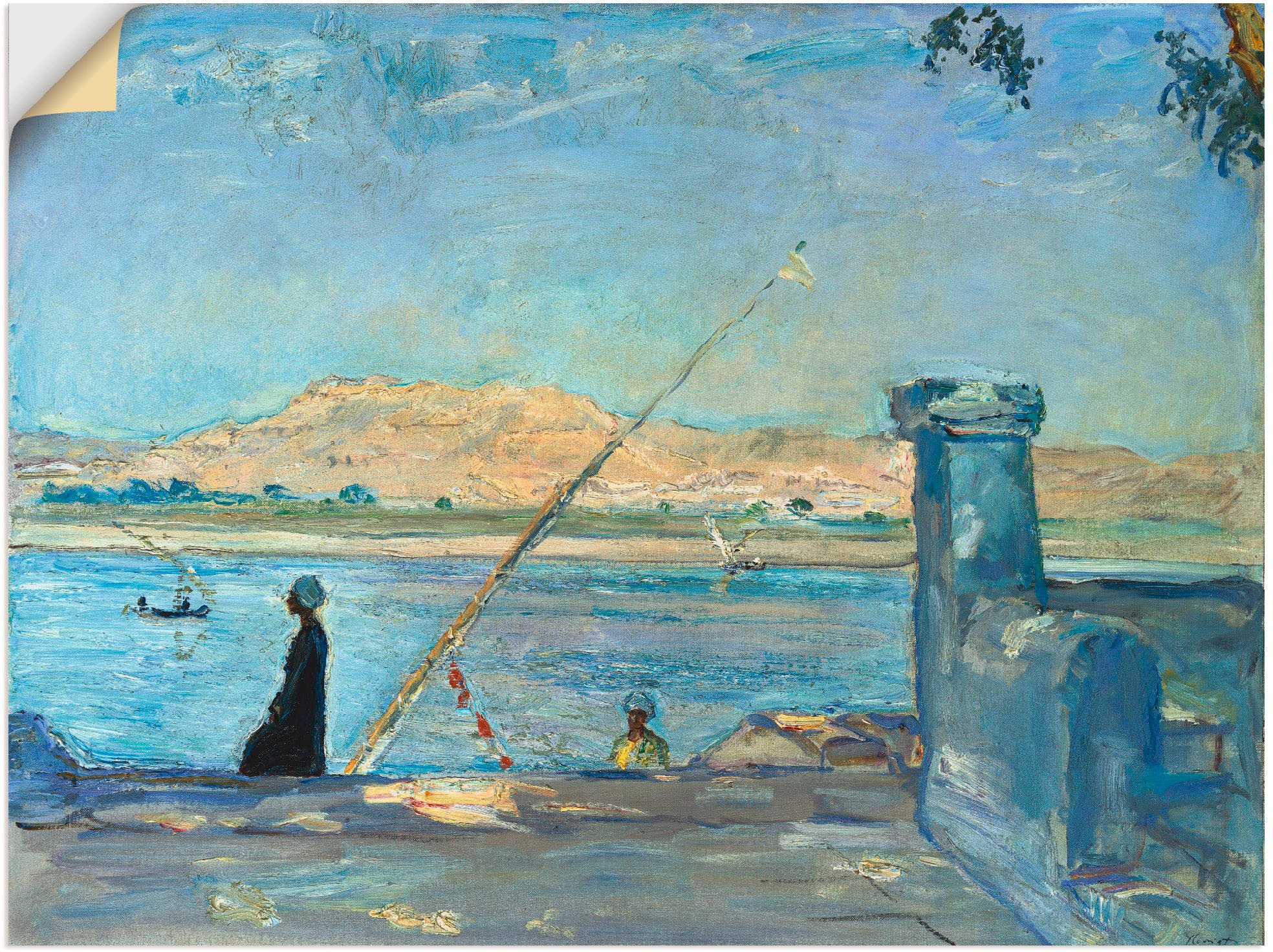 Image of Artland Wandbild »Morgen bei Luxor. 1914«, Gewässer, (1 St.), in vielen Grössen & Produktarten -Leinwandbild, Poster, Wandaufkleber / Wandtattoo auch für Badezimmer geeignet bei Ackermann Versand Schweiz