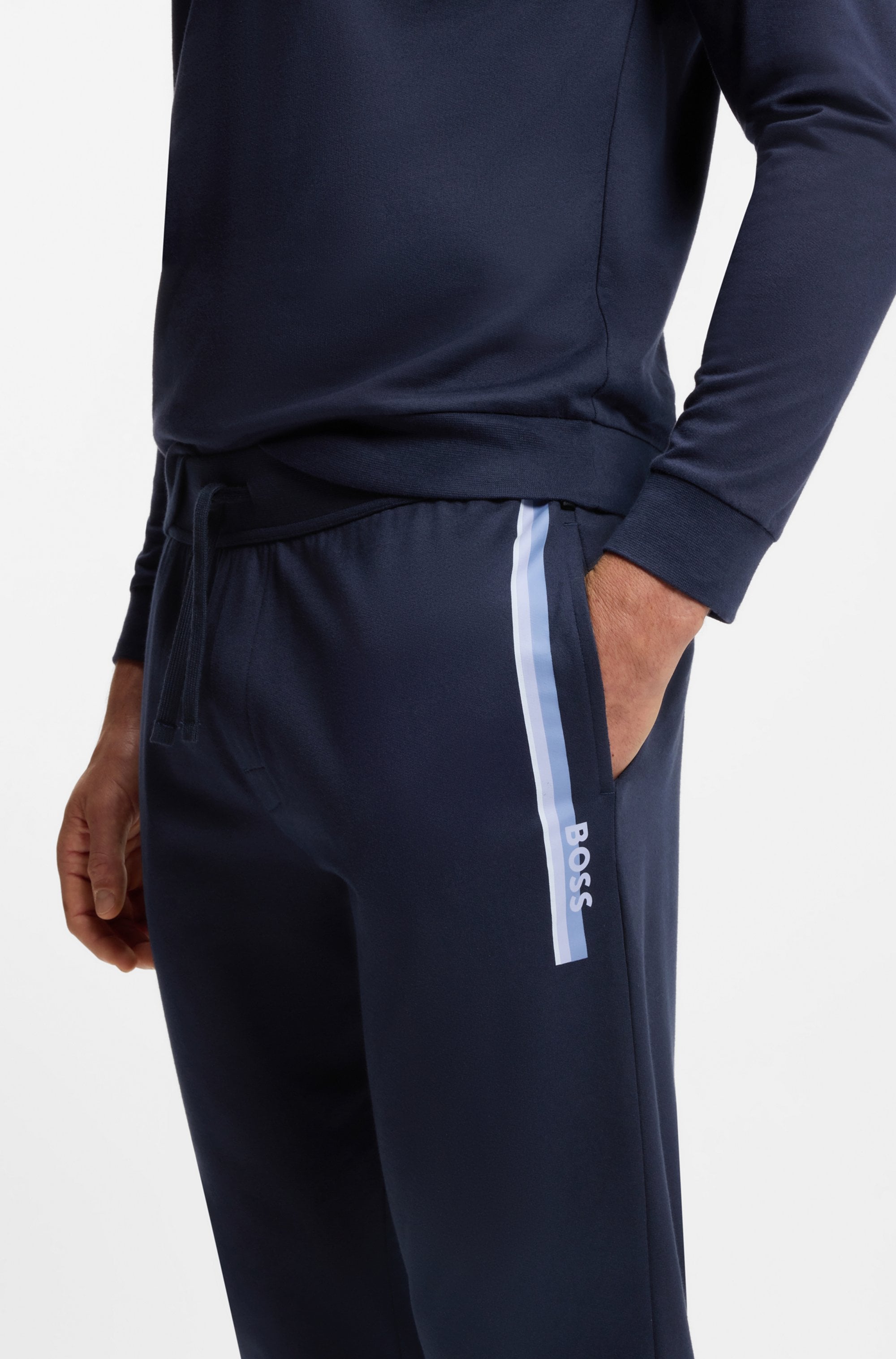 BOSS Pantalon de jogging »Authentic«  aus Baumwoll-Terry mit Streifen und Logo