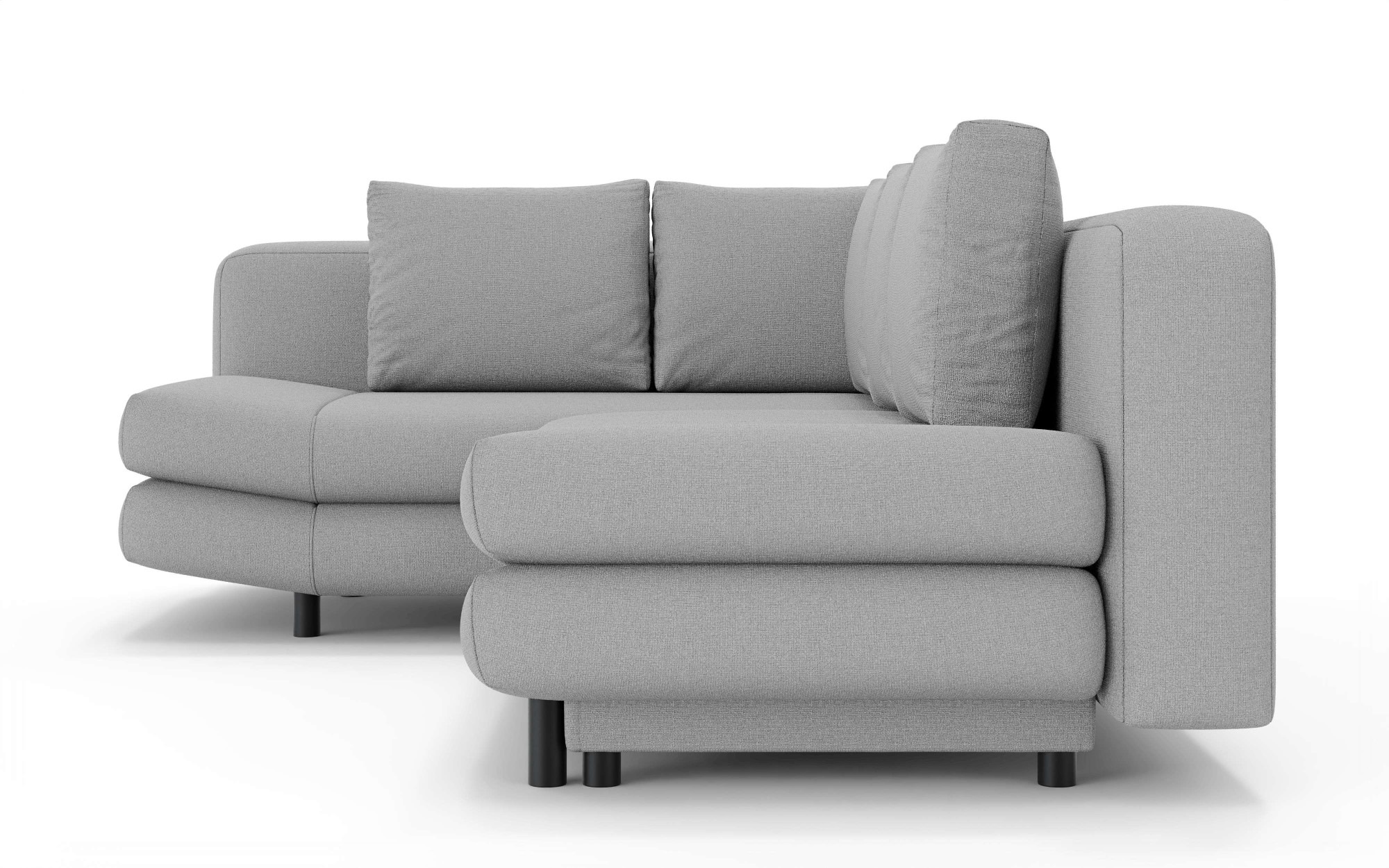 Home affaire Canapé d'angle »LENNARA Schlafsofa mit Bettkasten, Masse B/T/H: 234/179/85 cm« L-Form mit Ottomane rechts/links, mit Wellenunterfederung