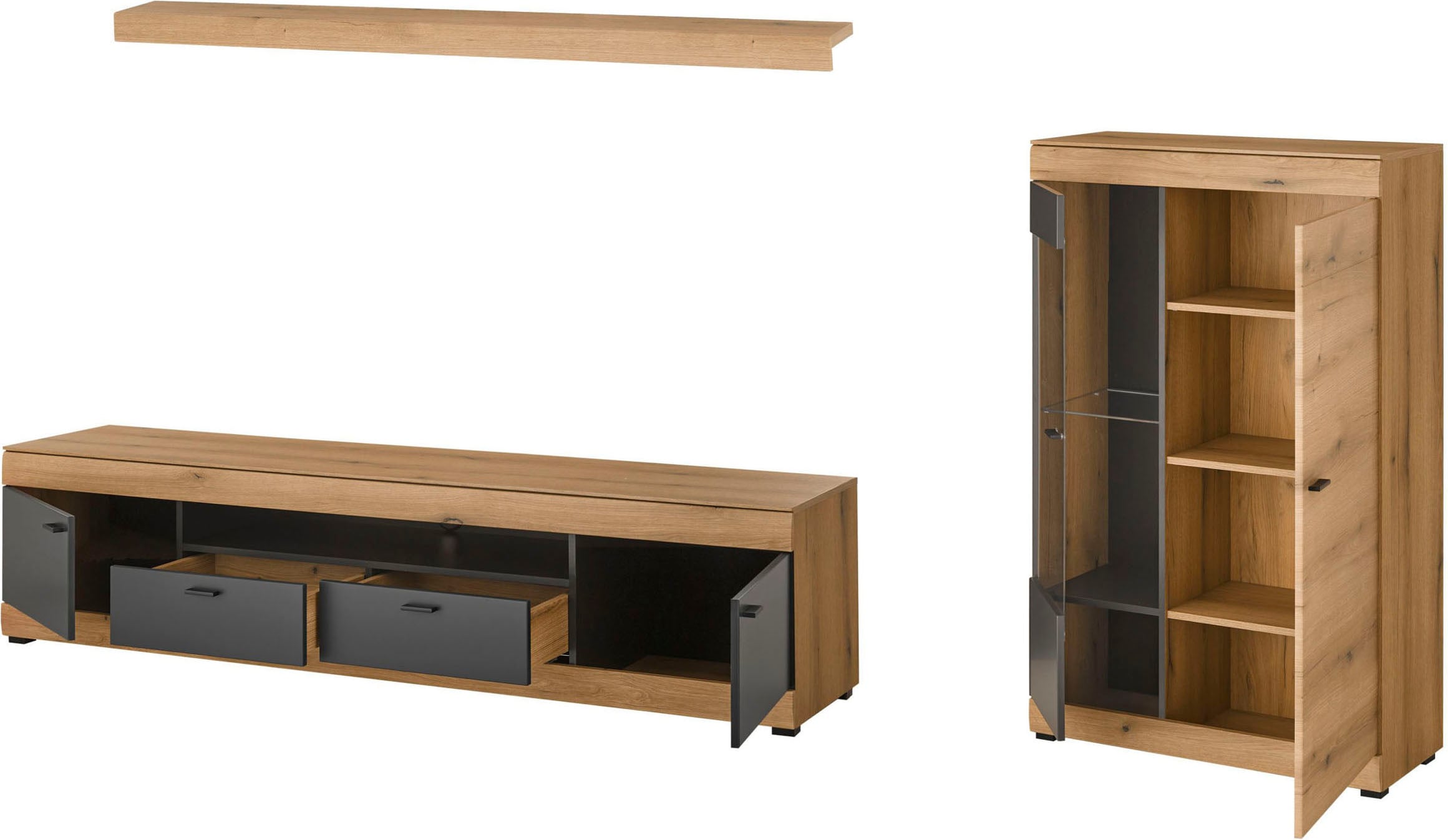 Home affaire Wohnwand »Soleto, zeitlose Anbauwand, Komplettset im modernen Stil« Komplett-Set, 3 Stk. tlg.