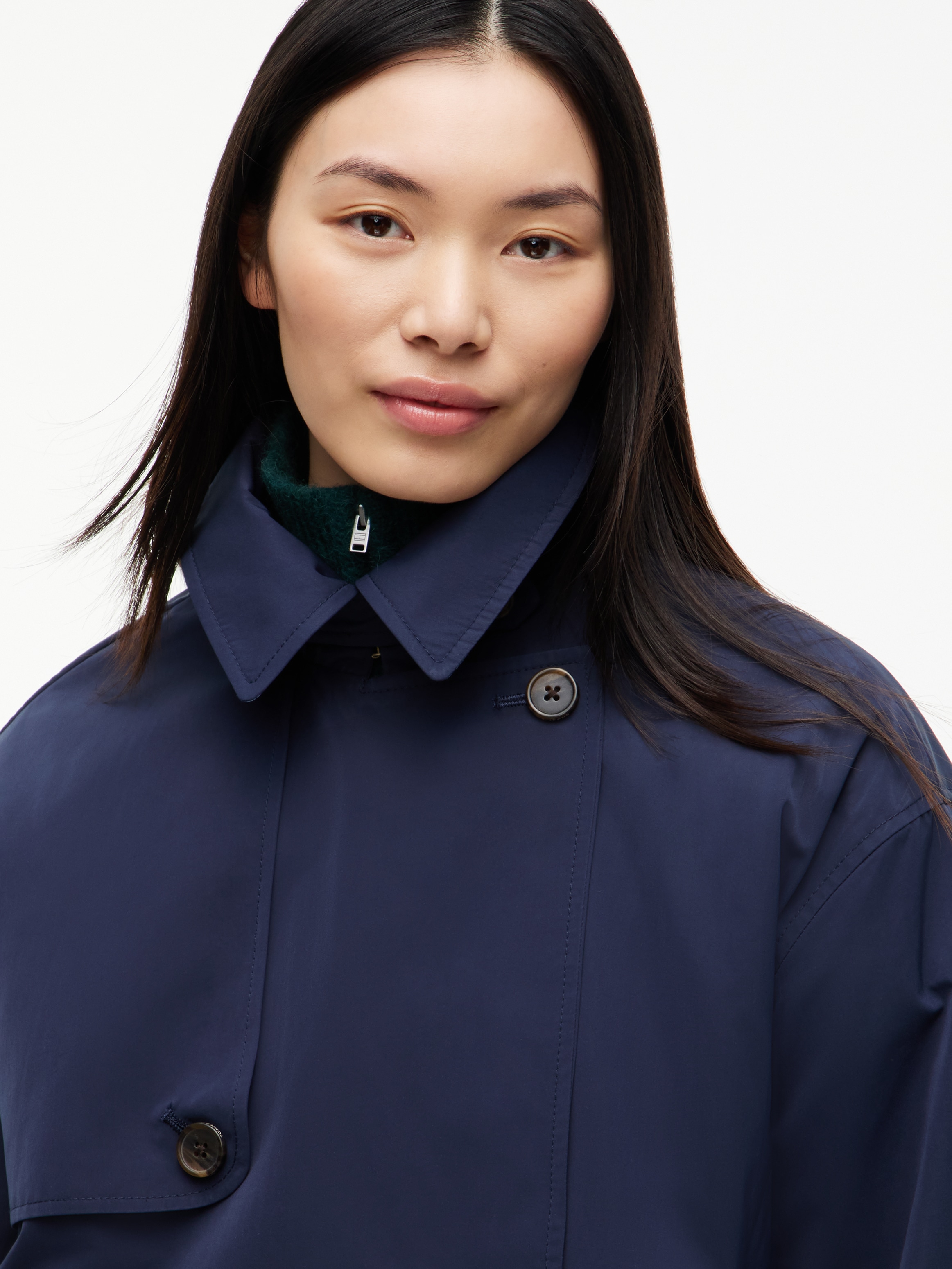 Tommy Jeans Kurzjacke »TJW SHORT TRENCH JACKET« Materialmix
