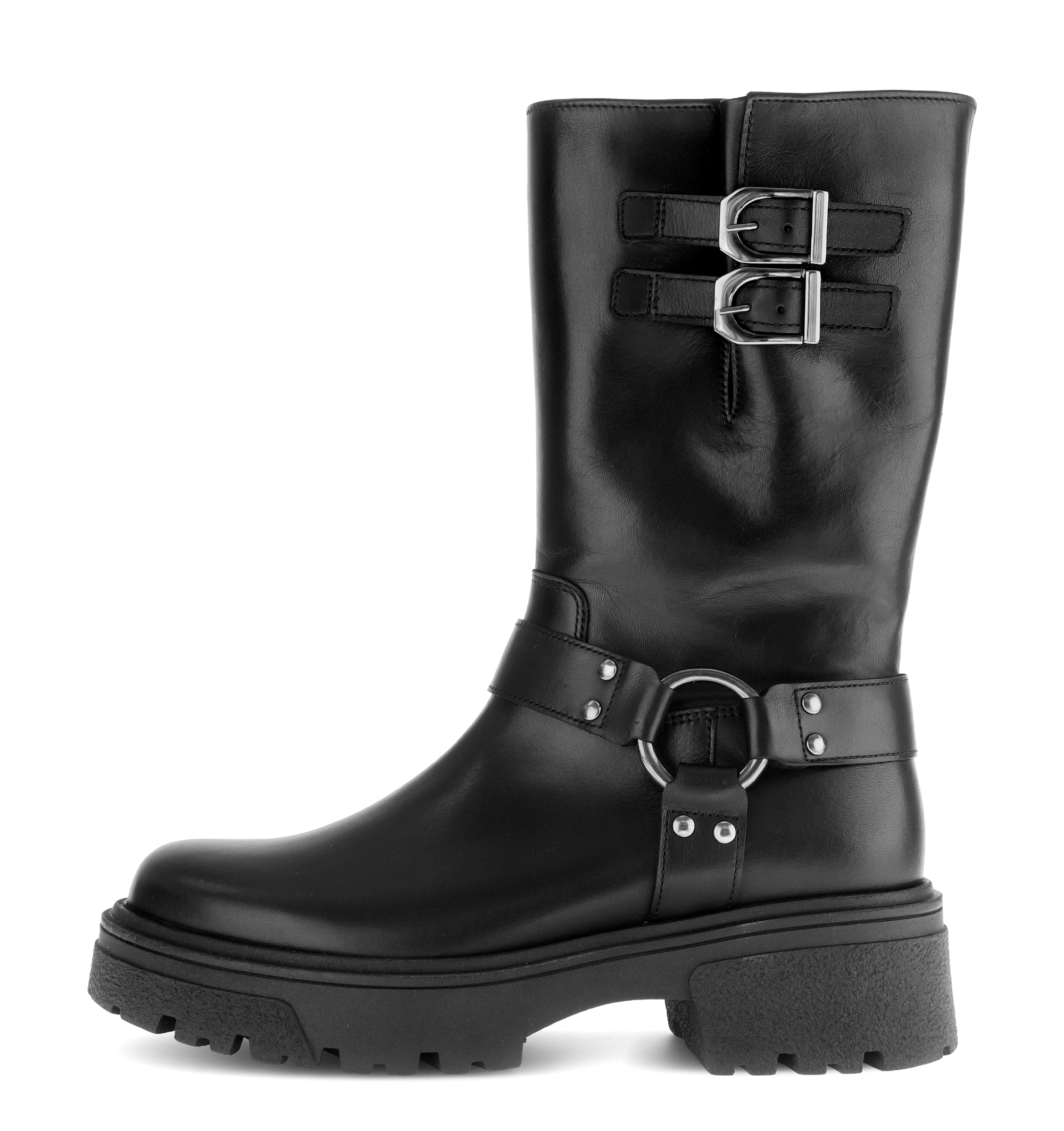 Gabor Bottes  à talon bloc, bottines courtes, boots avec clous et lanière décorative