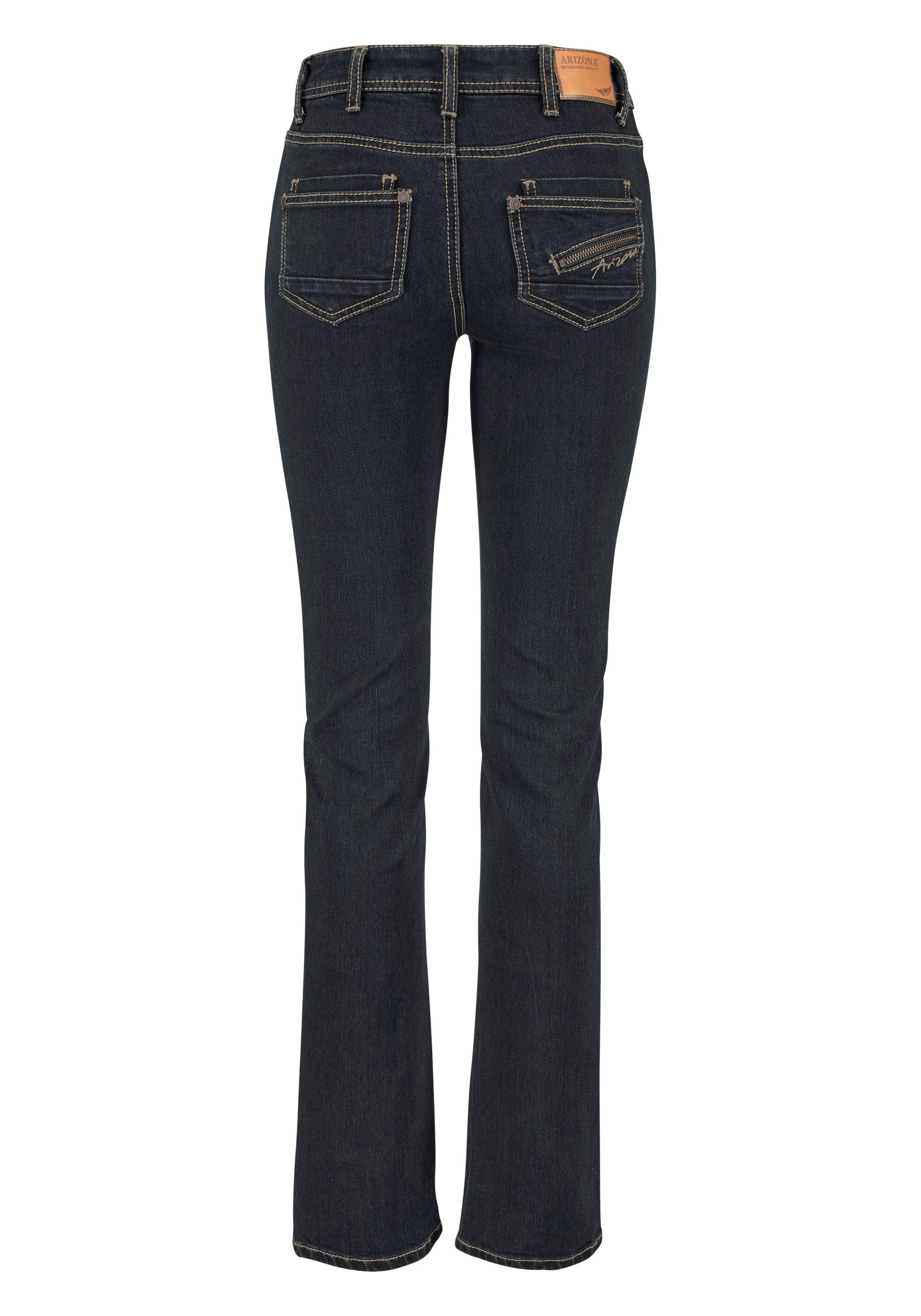 Arizona Gerade Jeans »mit Zippertasche«, Mid Waist