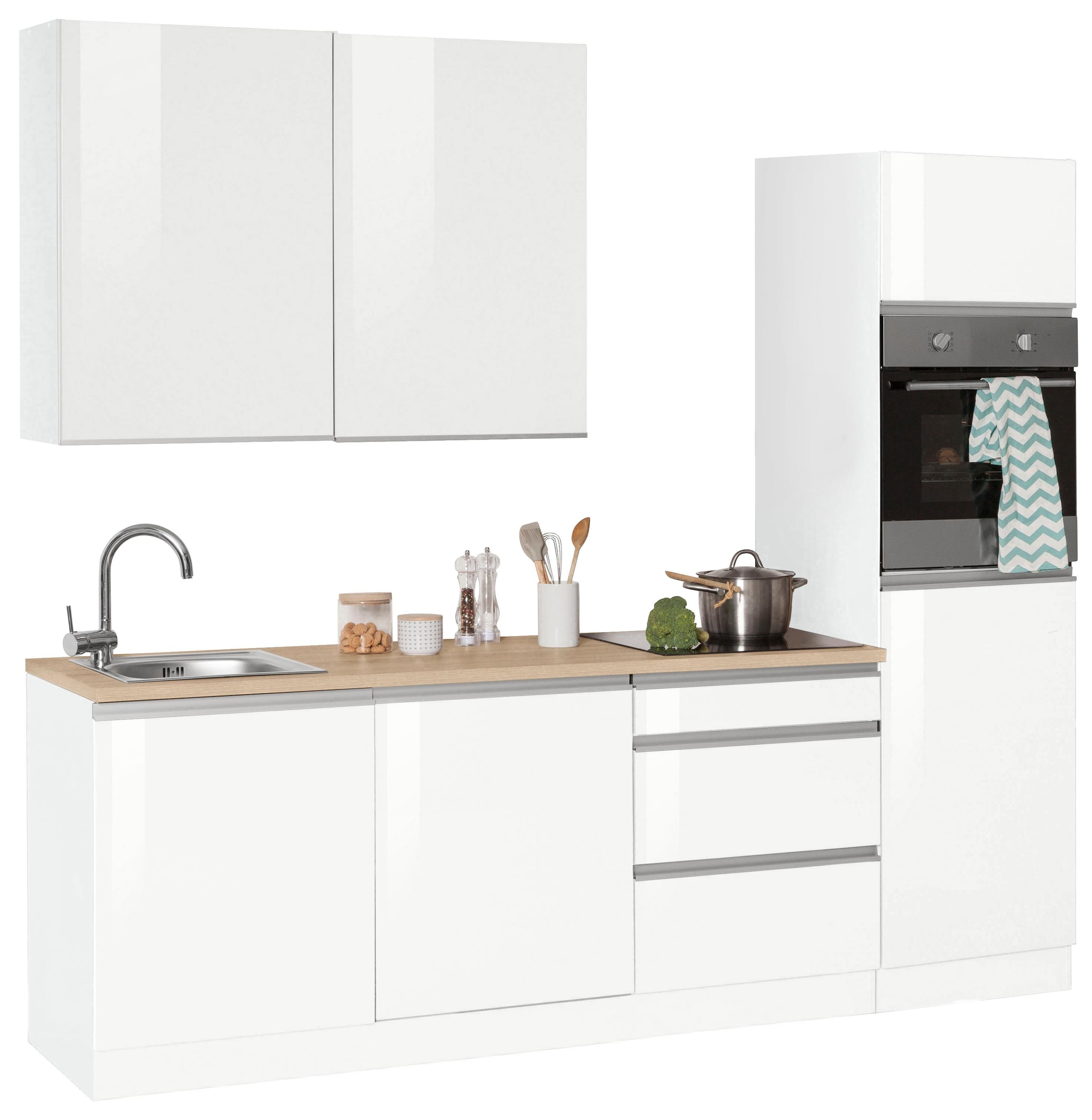 KOCHSTATION Kitchenette »KS-Ohio« sans appareils électriques, largeur 240 cm