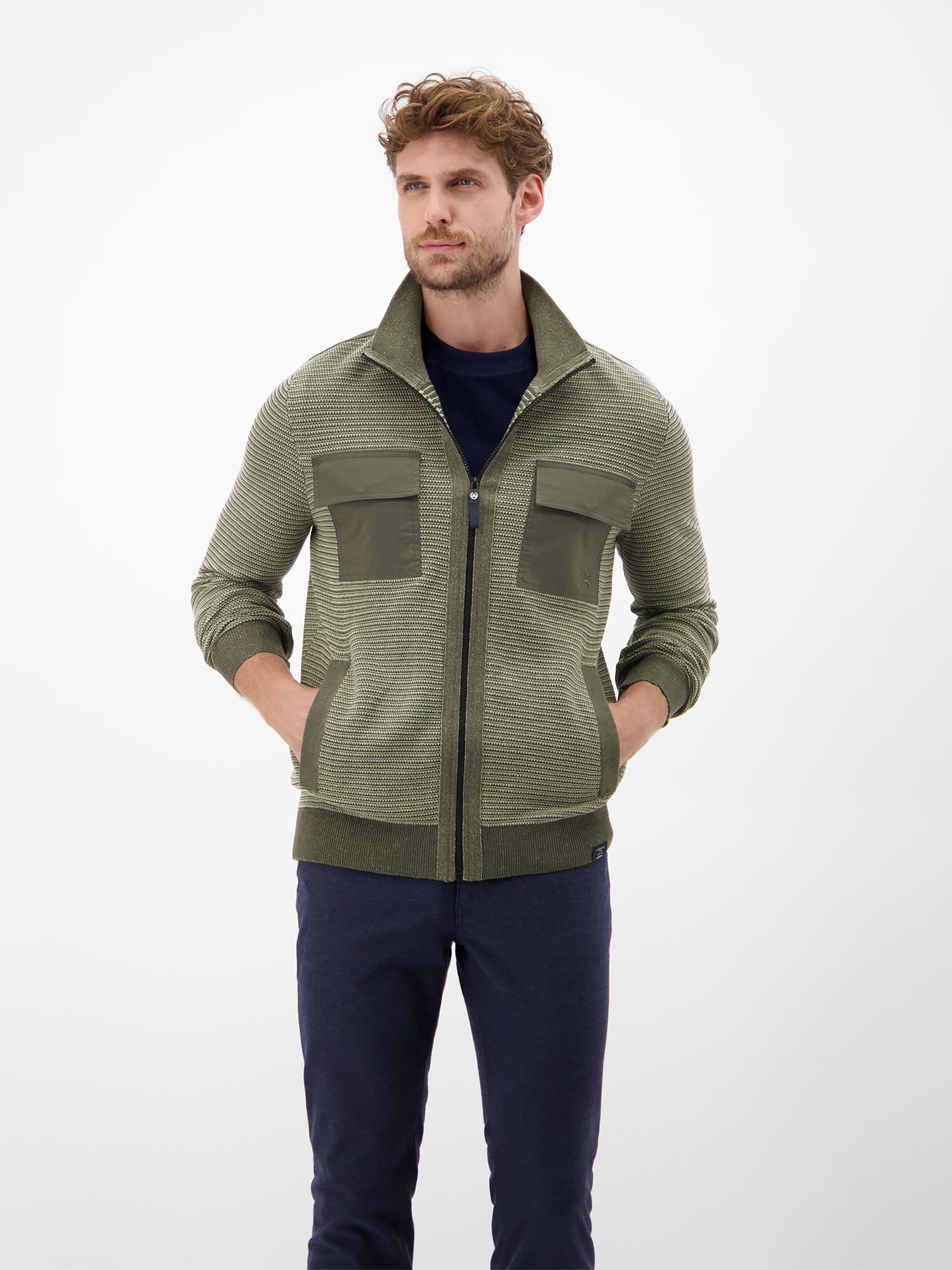 LERROS Veste en tricot »LERROS Sportive Strickjacke für Herren«