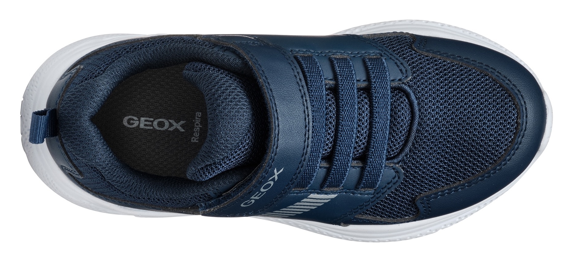 Geox Sneakers »J SPRINTYE BOY«  , Freizeitschuh, Klettschuh mit elastischen Schnürsenkeln