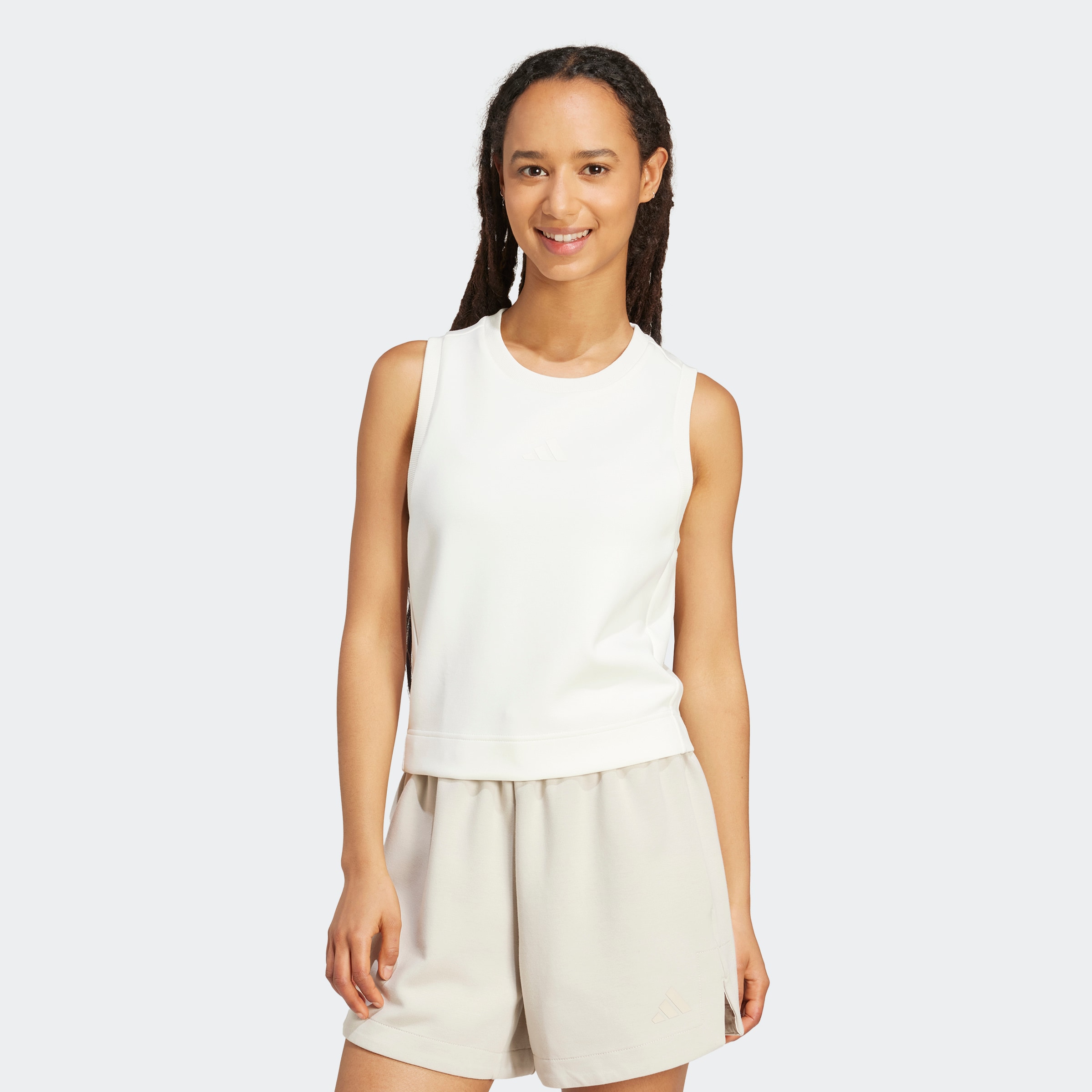 Image of adidas Sportswear Tanktop "SOFT LUX" schmal geschnitten, aus dehnbarem Spacer-Material mit Modal
