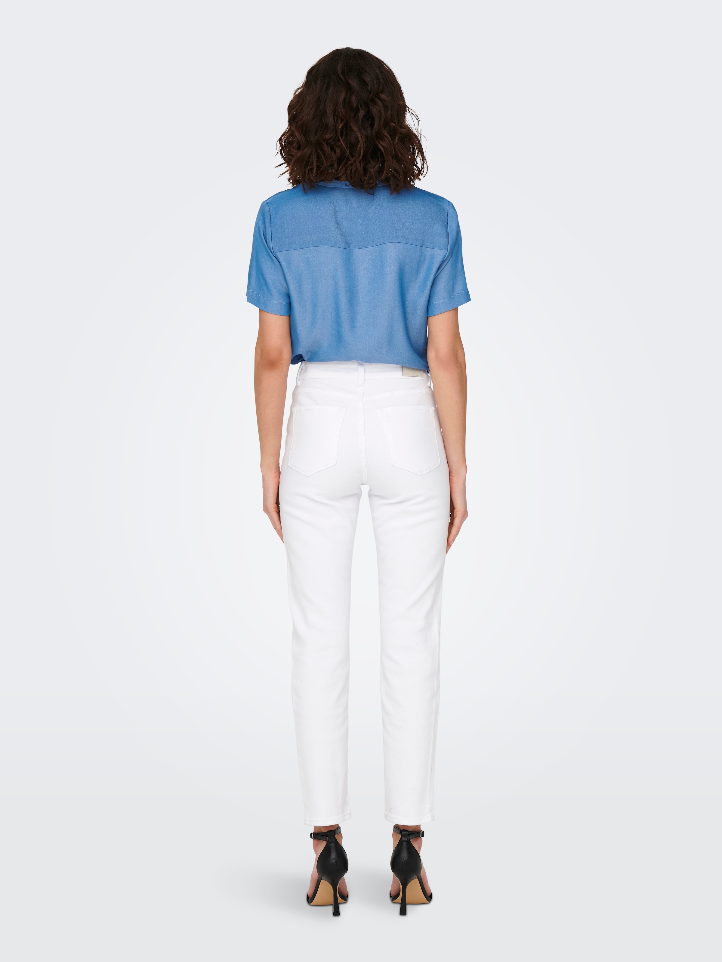 ONLY Jeans cheville »ONLEMILY STRETCH HW STR ANK DNM NOOS« Baumwollmischung, high waist, straight fit