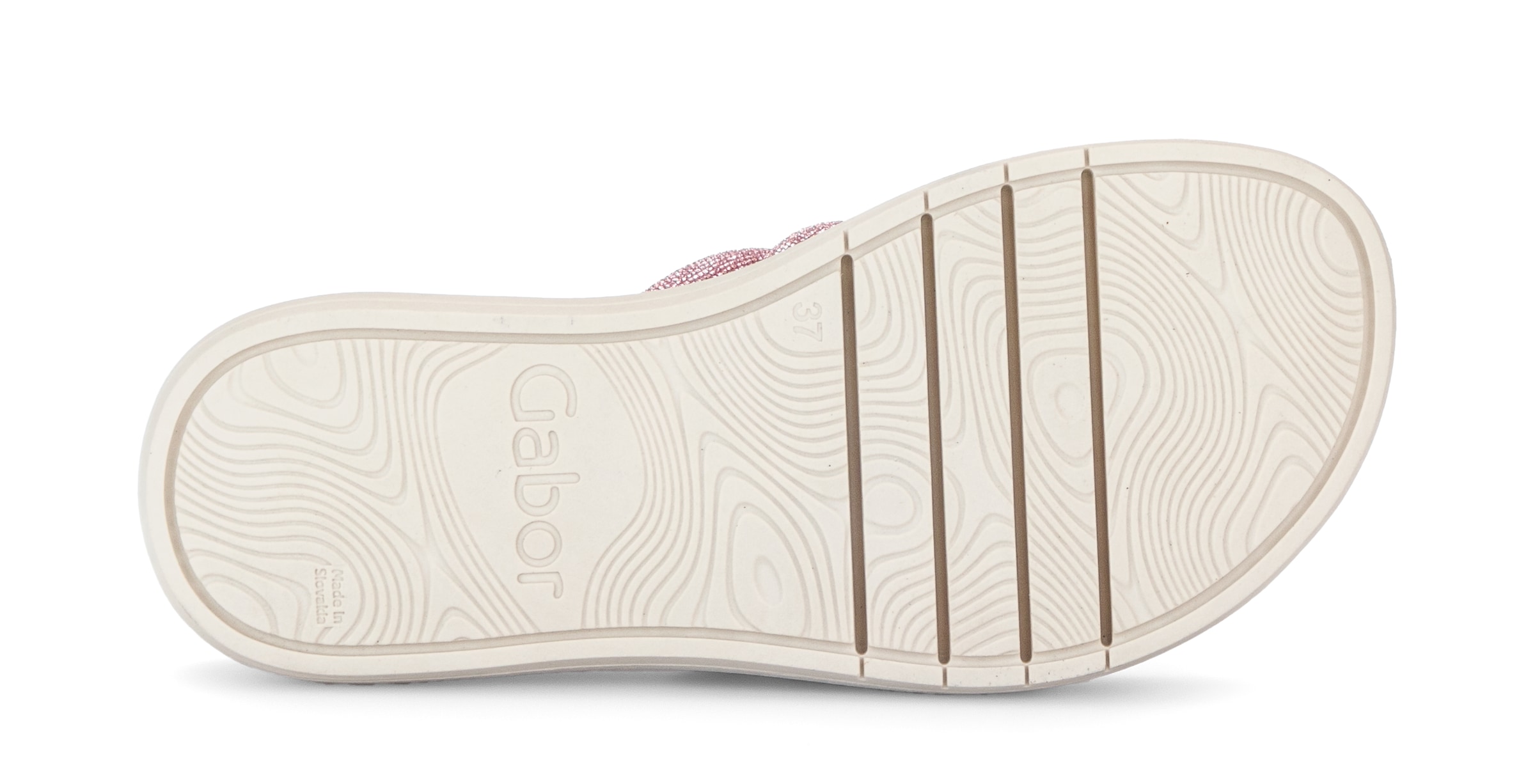 Gabor  avec plateau, chaussure d'été, mules à effet scintillant