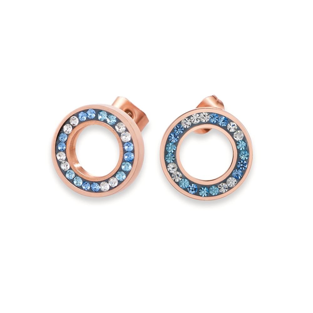 Ohrstecker Edelstahl rosé IP beschichtet Ø12 mm