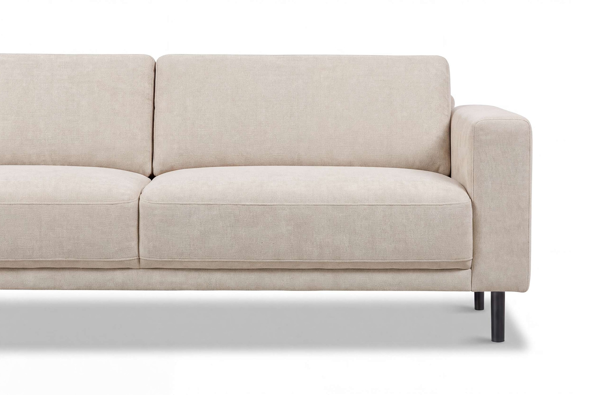 GOODproduct Ecksofa »Sveeva, L-Form, B.288 cm, schwarze Metallfüsse« langlebiger Strukturstoff, mit Wellenunterfederung, viele Farben