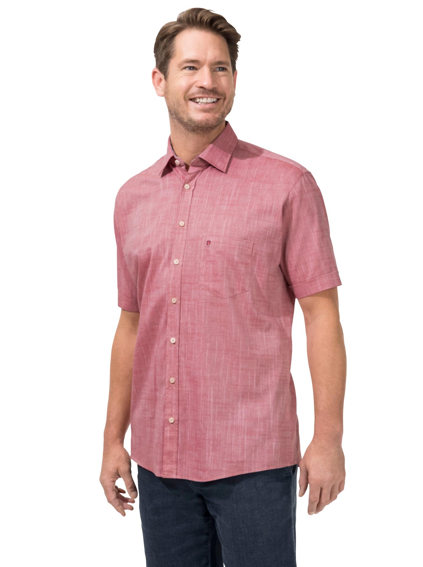 Kurzarm-Hemd aus leichter Sommer-Baumwolle