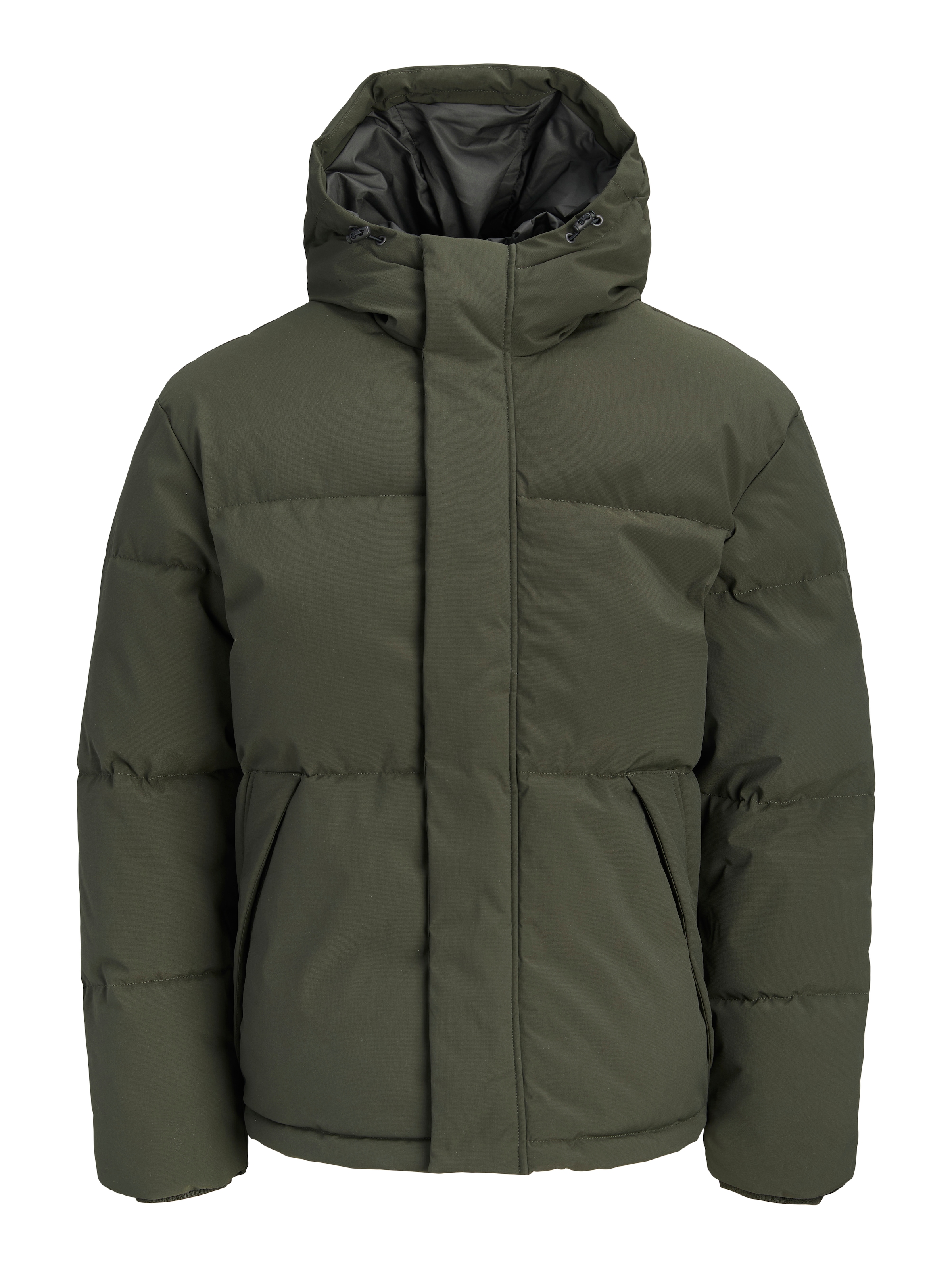 Jack & Jones Veste matelassée »JJESOHO PUFFER HOOD AW26 SN« avec capuche fibre synthétique, coupe régulière