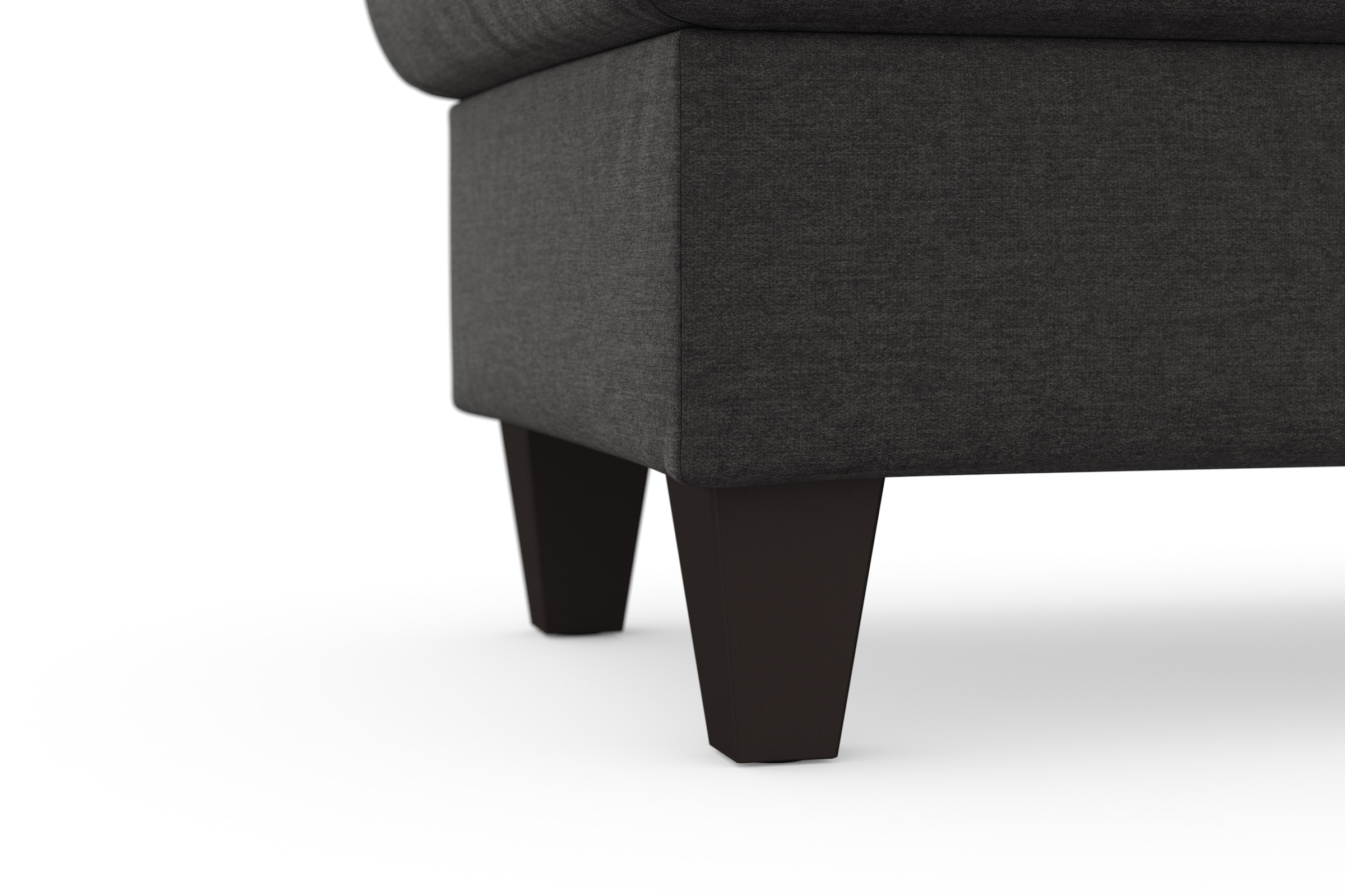 sit&more Stauraumhocker »Farö« mit Stauraum und Federkern und wengefarbenen Füssen