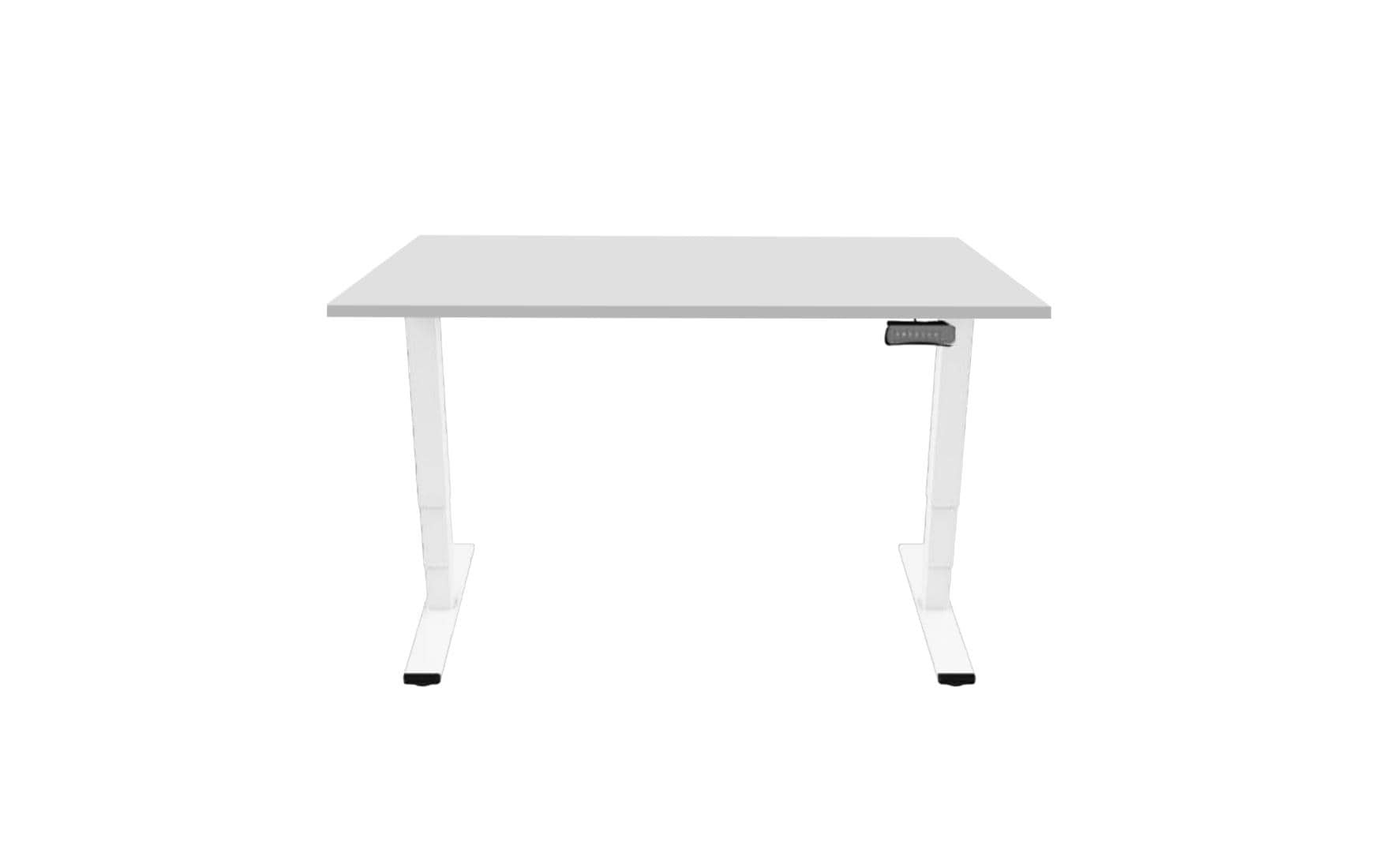 Image of Schreibtisch "Contini RAL 9016 45444 x 0.8 m Weiss mit Grauer Tischplatte"