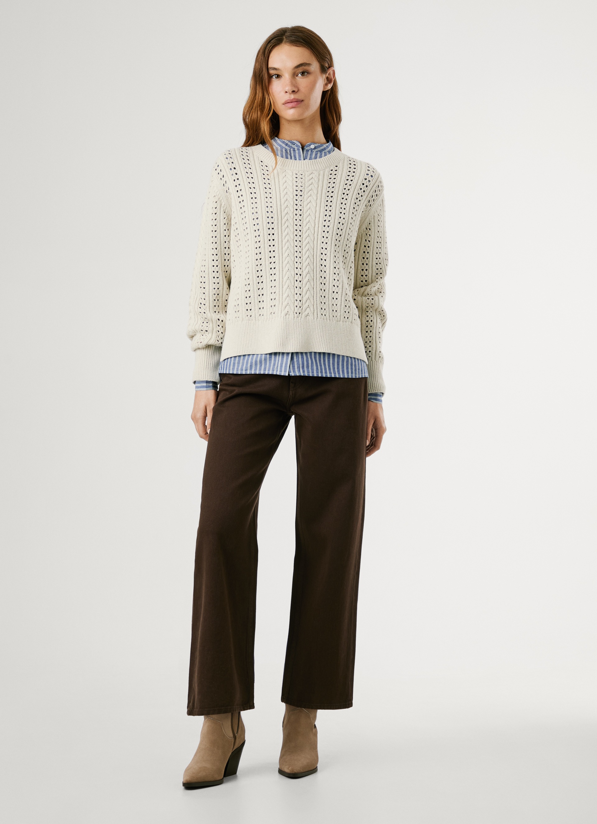 Pepe Jeans Strickpullover »CANDIDE«, mit Lochmuster