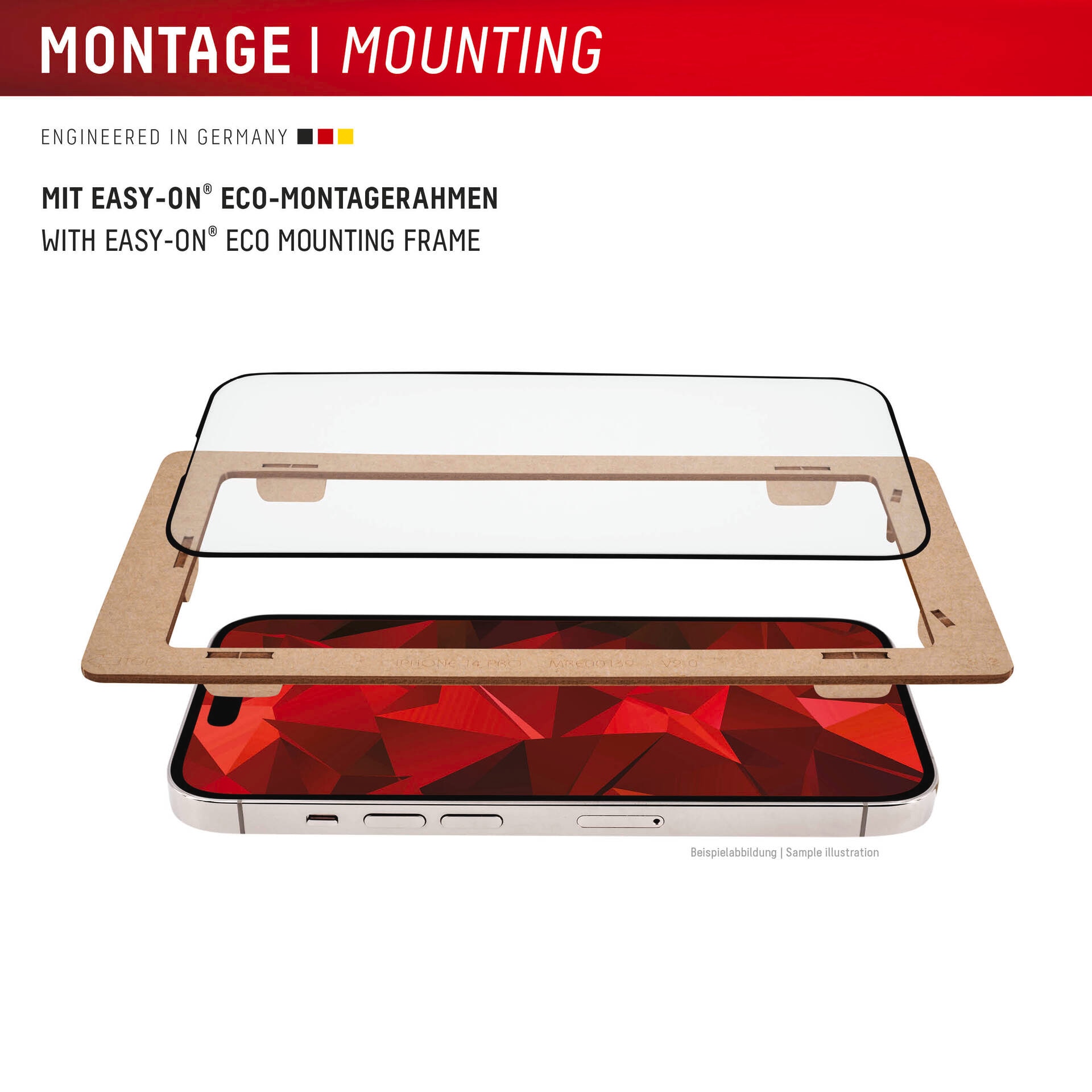 Displex Displayschutzglas »Premium Glass Full Cover Anti-Reflex«, für Apple iPhone 16 Pro, (1 St.), Displayschutzfolie, Schutzfolie, Bildschirmschutz, kratz- & stossfest