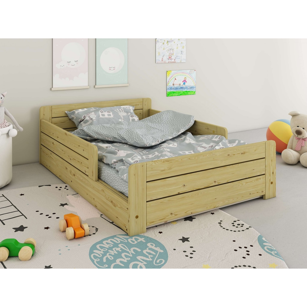 Lüttenhütt Kinderbett »" ANNEKE " Kinderbett, Liegefläche von 140cm-200cm ausziehbar«