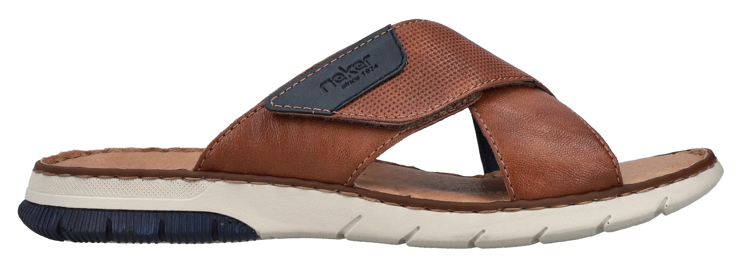 Rieker Pantolette  , chaussure d'été, mule, chaussure à scratch, avec lanière à scratch