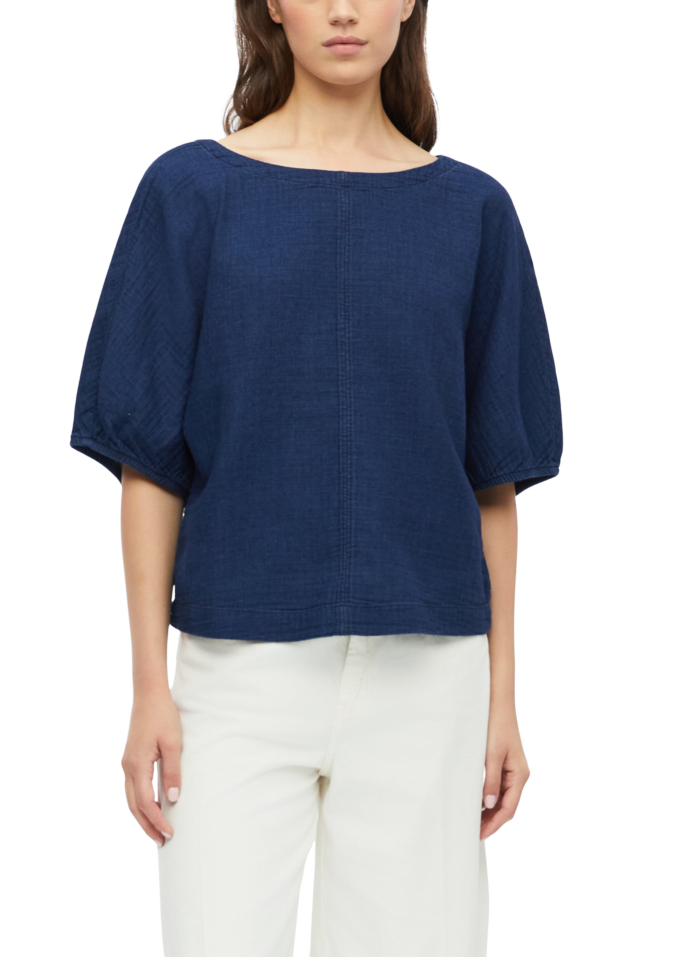 Image of s.Oliver Kurzarmbluse Kurze Sommerblue im Jeans-Look
