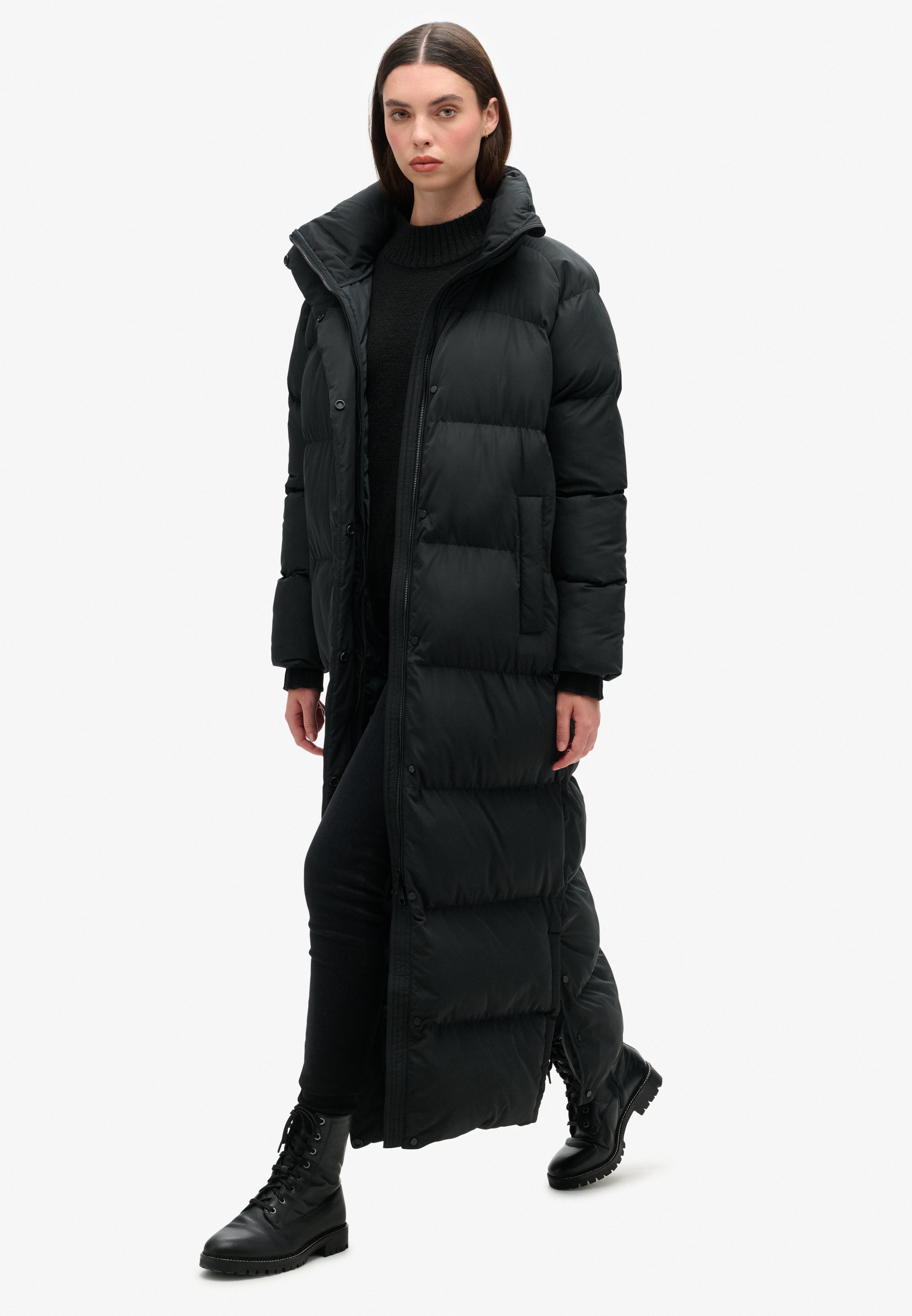 Superdry Veste matelassée »MAXI LONGLINE PUFFER JACKET« mit Kapuze